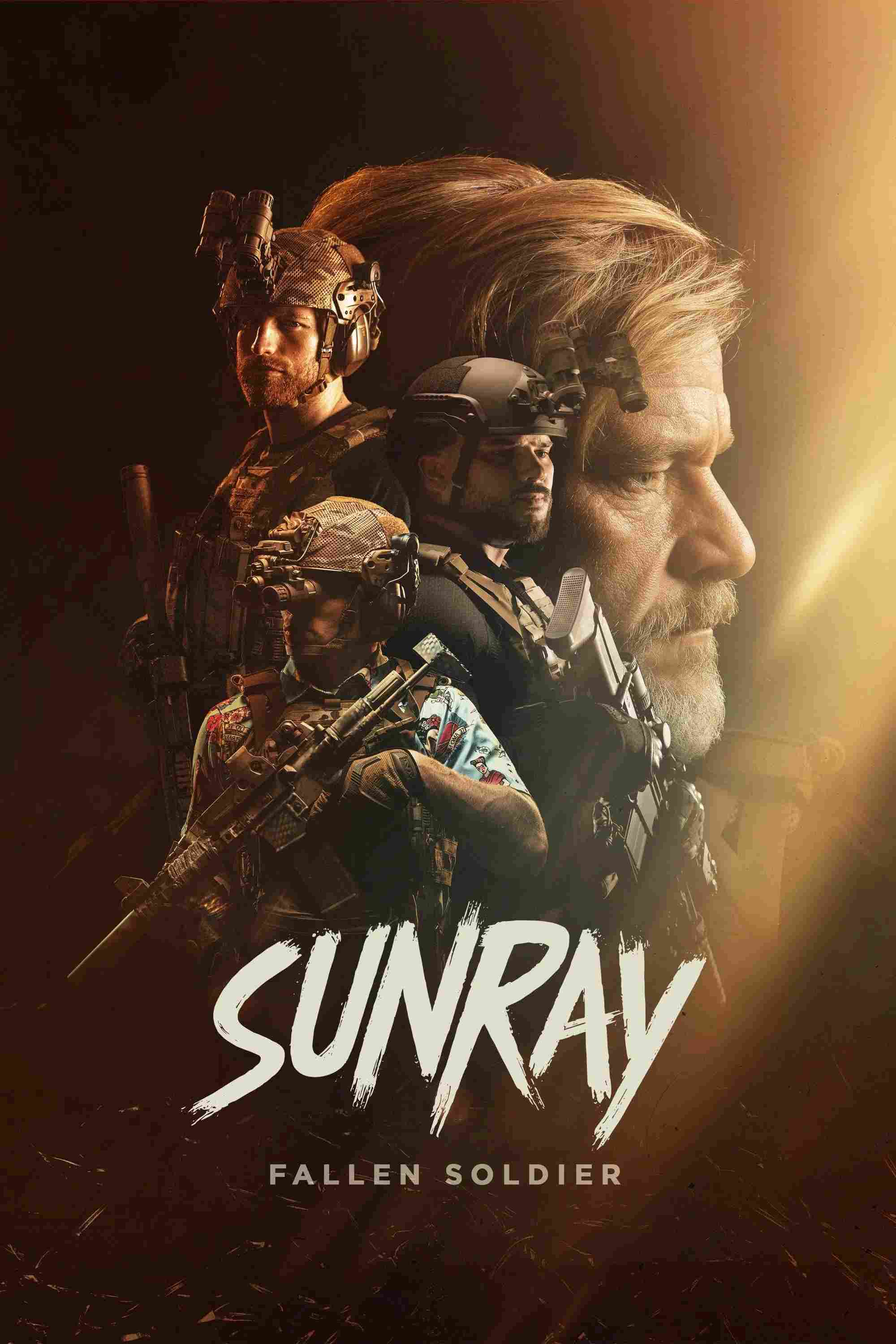 Poster chính thức của phim Phim Hành Động, Phim Giật Gân "Người Lính Gục Ngã" (Sunray: Fallen Soldier - 2025), với sự tham gia của diễn viên Tip Cullen và Tom Leigh.