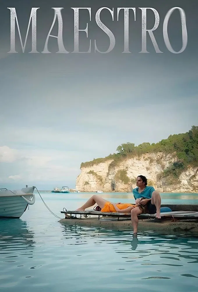 Poster chính thức của phim Phim Tâm Lý, Phim Hình Sự "Người Nhạc Sĩ Và Hòn Đảo (Phần 2)" (Maestro in Blue - 2022), với sự tham gia của diễn viên Christopher Papakaliatis và Klelia Andriolatou.