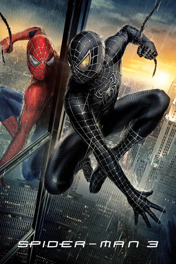 Poster chính thức của phim Phim Hành Động, Phim Phiêu Lưu "Người Nhện 3" (Spider-Man 3 - 2007), với sự tham gia của diễn viên Tobey Maguire và Kirsten Dunst.