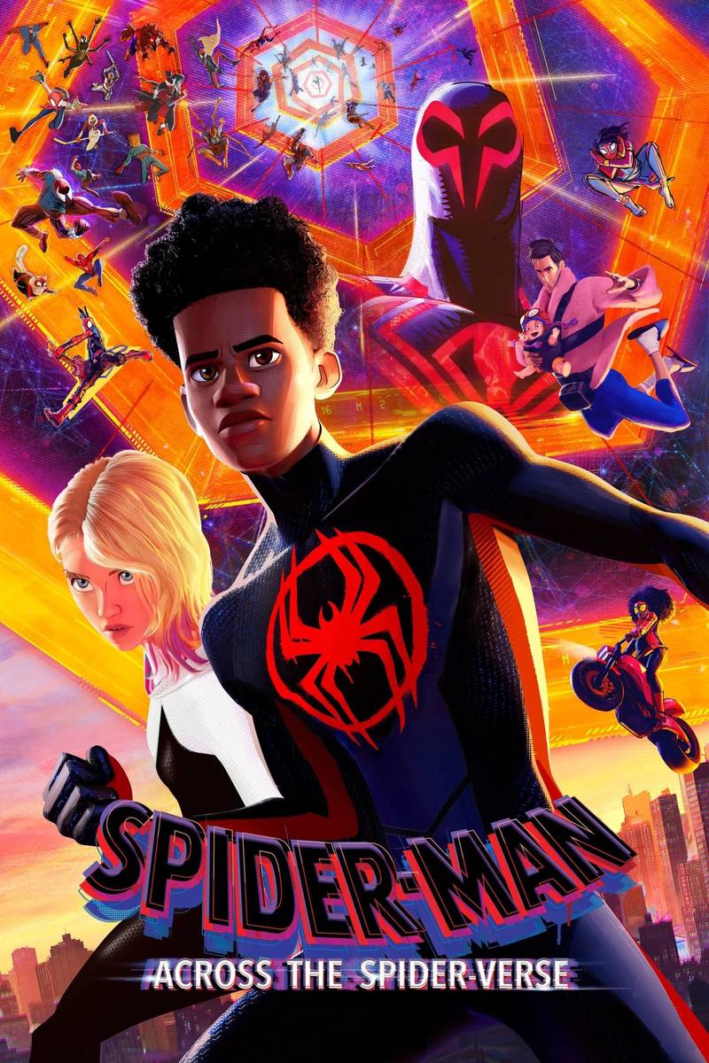 Poster chính thức của phim Phim Hoạt Hình, Phim Hành Động "Người Nhện: Du Hành Vũ Trụ Nhện" (Spider-Man: Across the Spider-Verse - 2023), với sự tham gia của diễn viên Shameik Moore và Hailee Steinfeld.