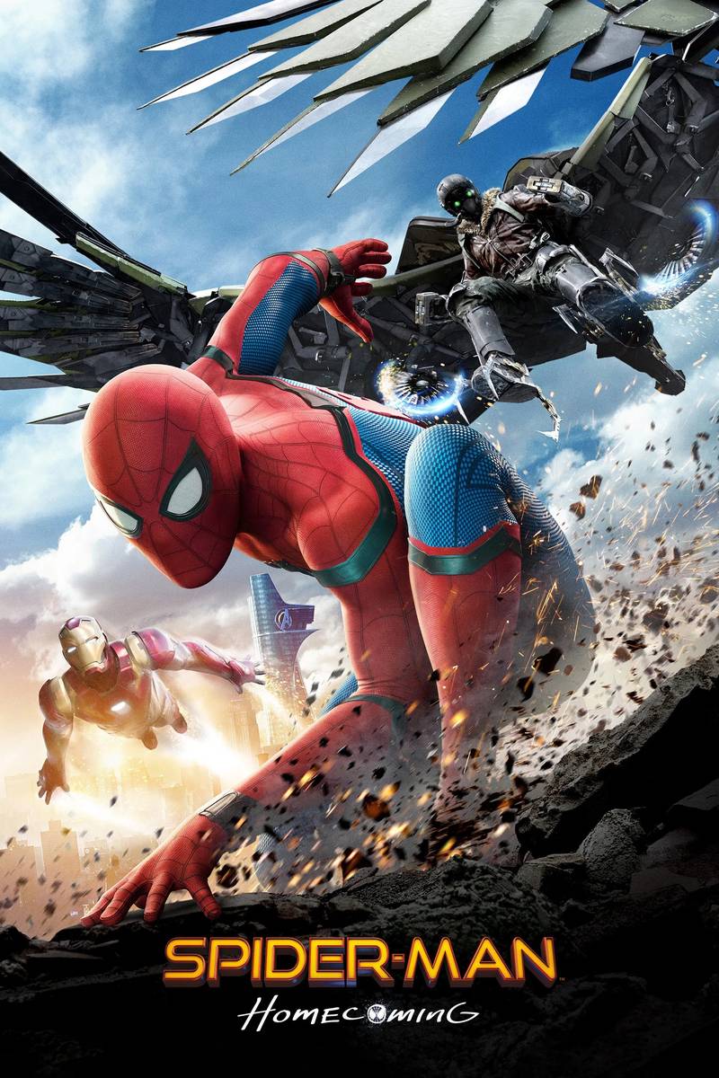 Poster chính thức của phim Phim Hành Động, Phim Phiêu Lưu "Người Nhện: Trở Về Nhà" (Spider-Man: Homecoming - 2017), với sự tham gia của diễn viên Tom Holland và Michael Keaton.