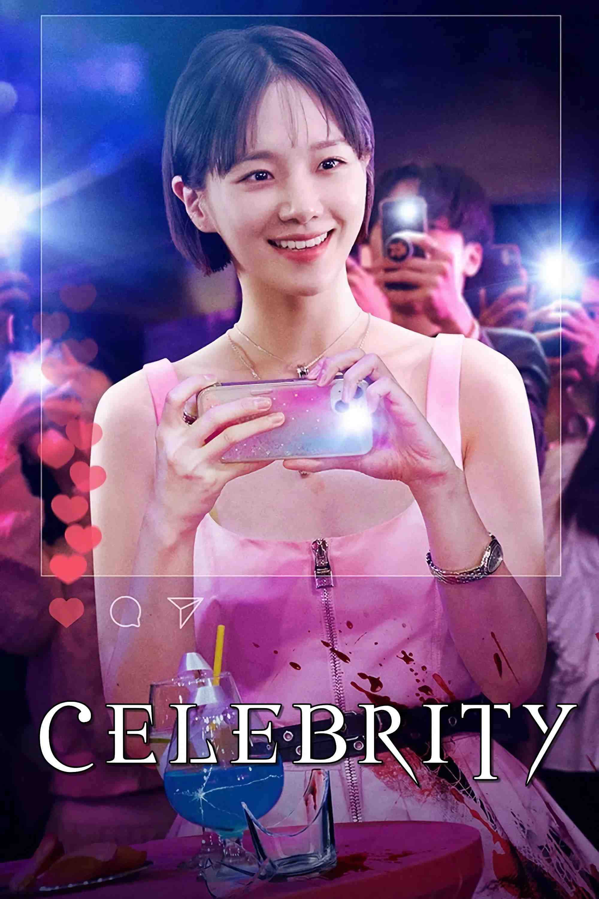 Poster chính thức của phim Phim Tâm Lý, Phim Bí Ẩn "Người Nổi Tiếng" (Celebrity - 2023), với sự tham gia của diễn viên Park Gyu-young và Kang Min-hyuk.