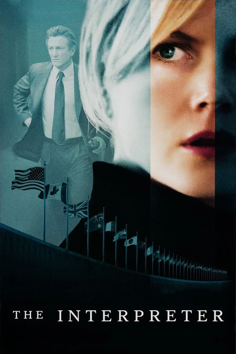 Poster chính thức của phim Phim Hình Sự, Phim Giật Gân "Người phiên dịch" (The Interpreter - 2005), với sự tham gia của diễn viên Nicole Kidman và Sean Penn.
