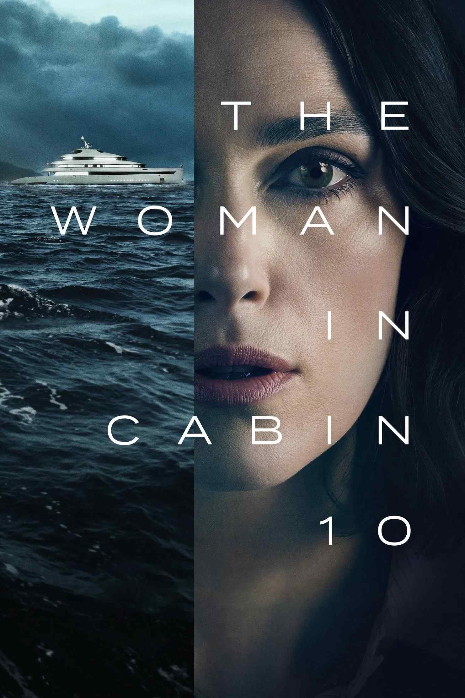 Poster chính thức của phim Phim Bí Ẩn, Phim Giật Gân "Người Phụ Nữ Trong Cabin 10" (The Woman in Cabin 10 - 2025), với sự tham gia của diễn viên Keira Knightley và Guy Pearce.