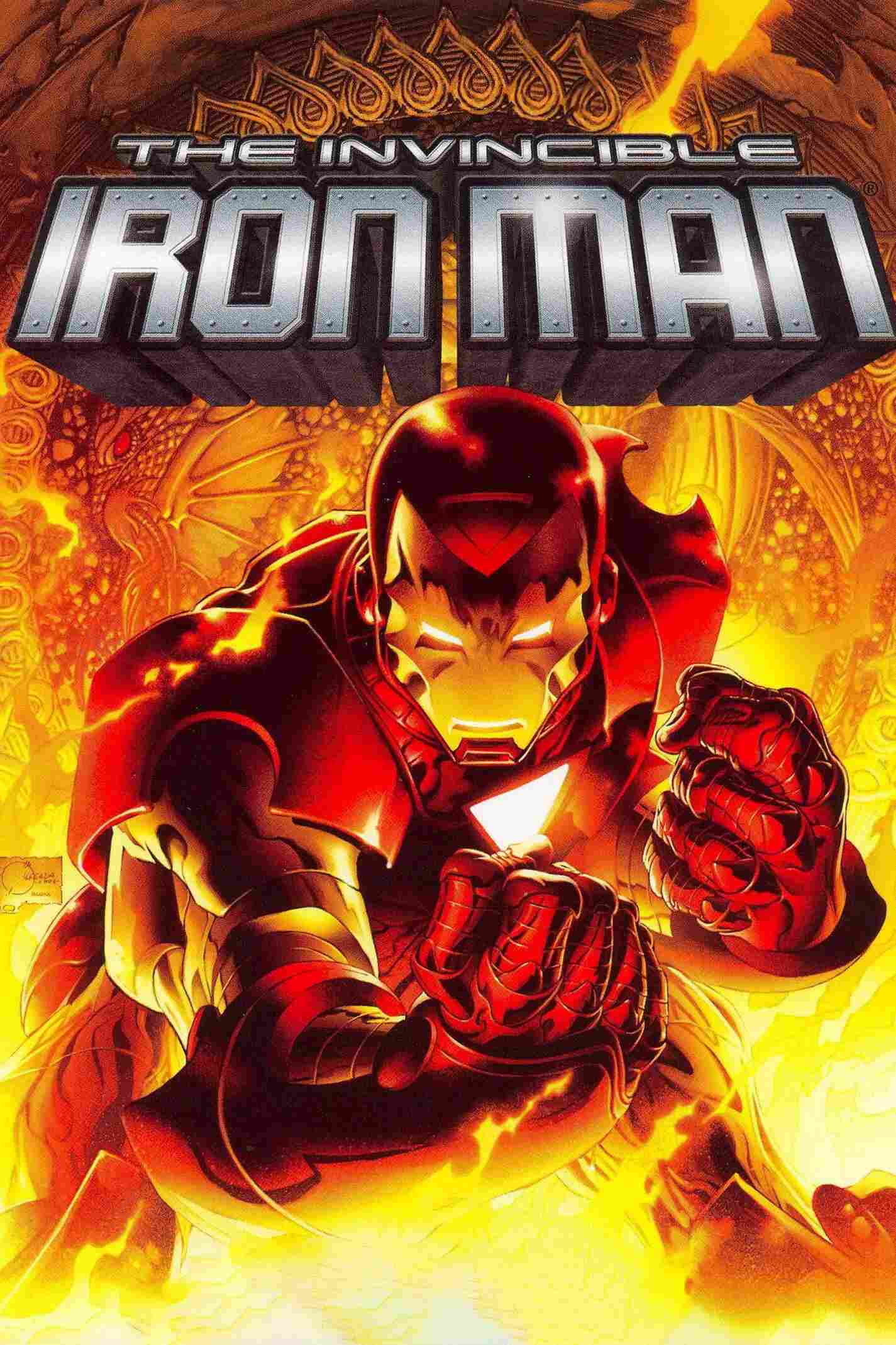 Poster chính thức của phim Phim Phiêu Lưu, Phim Hoạt Hình "Người Sắt Vô Địch" (The Invincible Iron Man - 2007), với sự tham gia của diễn viên Marc Worden và Gwendoline Yeo.