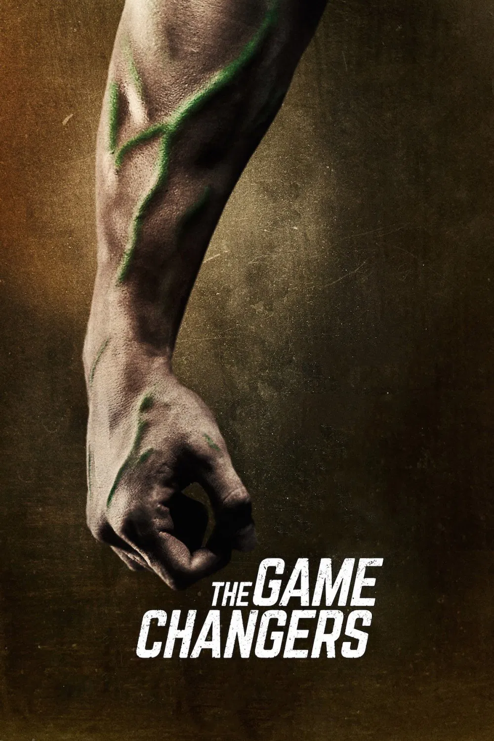 Poster chính thức của phim Phim Tài Liệu "Người thay đổi cuộc chơi" (The Game Changers - 2019), với sự tham gia của diễn viên James Wilks và Arnold Schwarzenegger.
