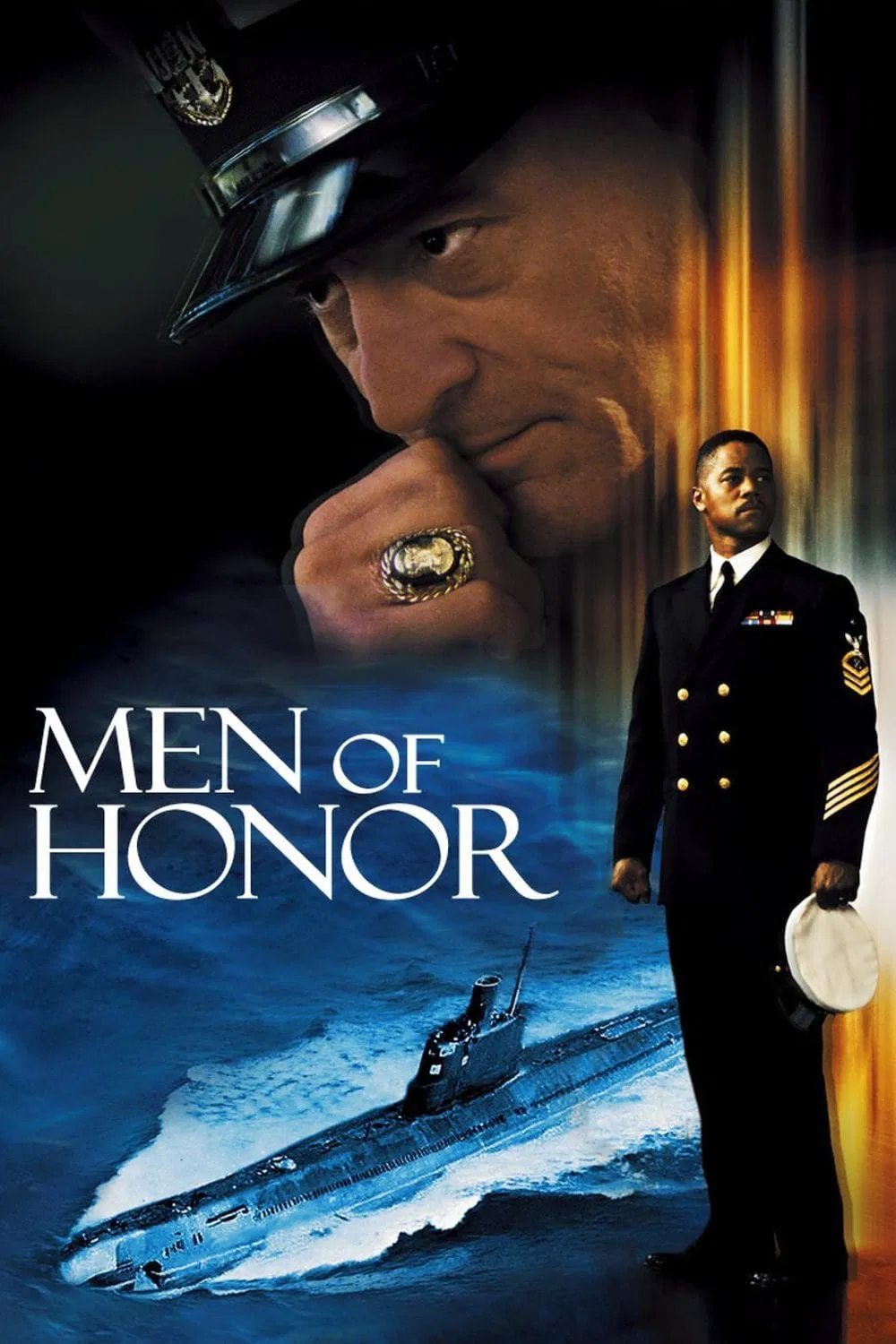 Poster chính thức của phim Phim Tâm Lý "Người Trọng Danh Dự" (Men of Honor - 2000), với sự tham gia của diễn viên Robert De Niro và Cuba Gooding Jr.