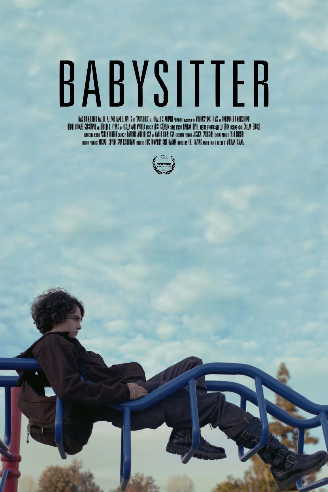 Poster chính thức của phim Phim Hài "Người Trông Trẻ" (Babysitter - 2015), với sự tham gia của diễn viên Max Burkholder và Danièle Watts.