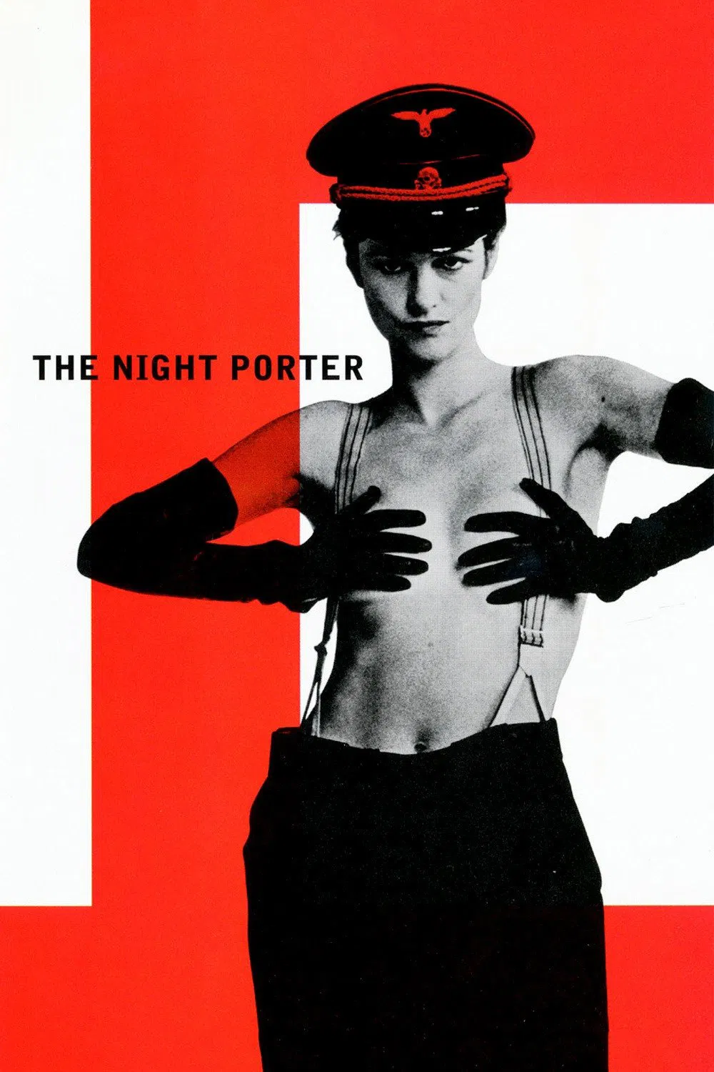 Poster chính thức của phim Phim Chiến Tranh, Phim Tâm Lý "Người Trực Đêm" (The Night Porter - 1974), với sự tham gia của diễn viên Dirk Bogarde và Charlotte Rampling.