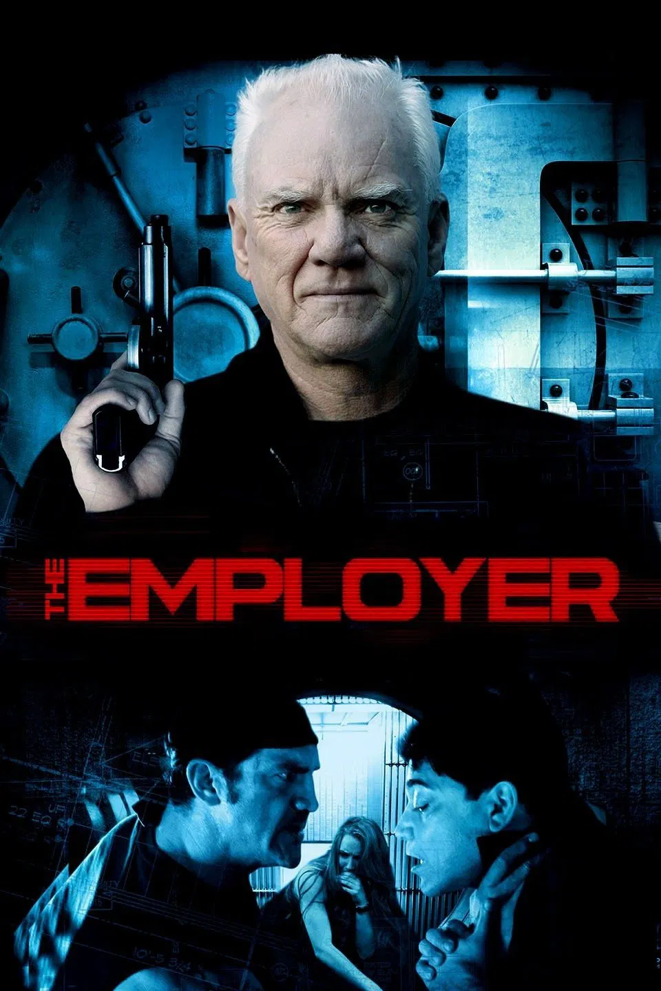 Poster chính thức của phim Phim Giật Gân "Người Tuyển Dụng" (The Employer - 2013), với sự tham gia của diễn viên Malcolm McDowell và David Dastmalchian.