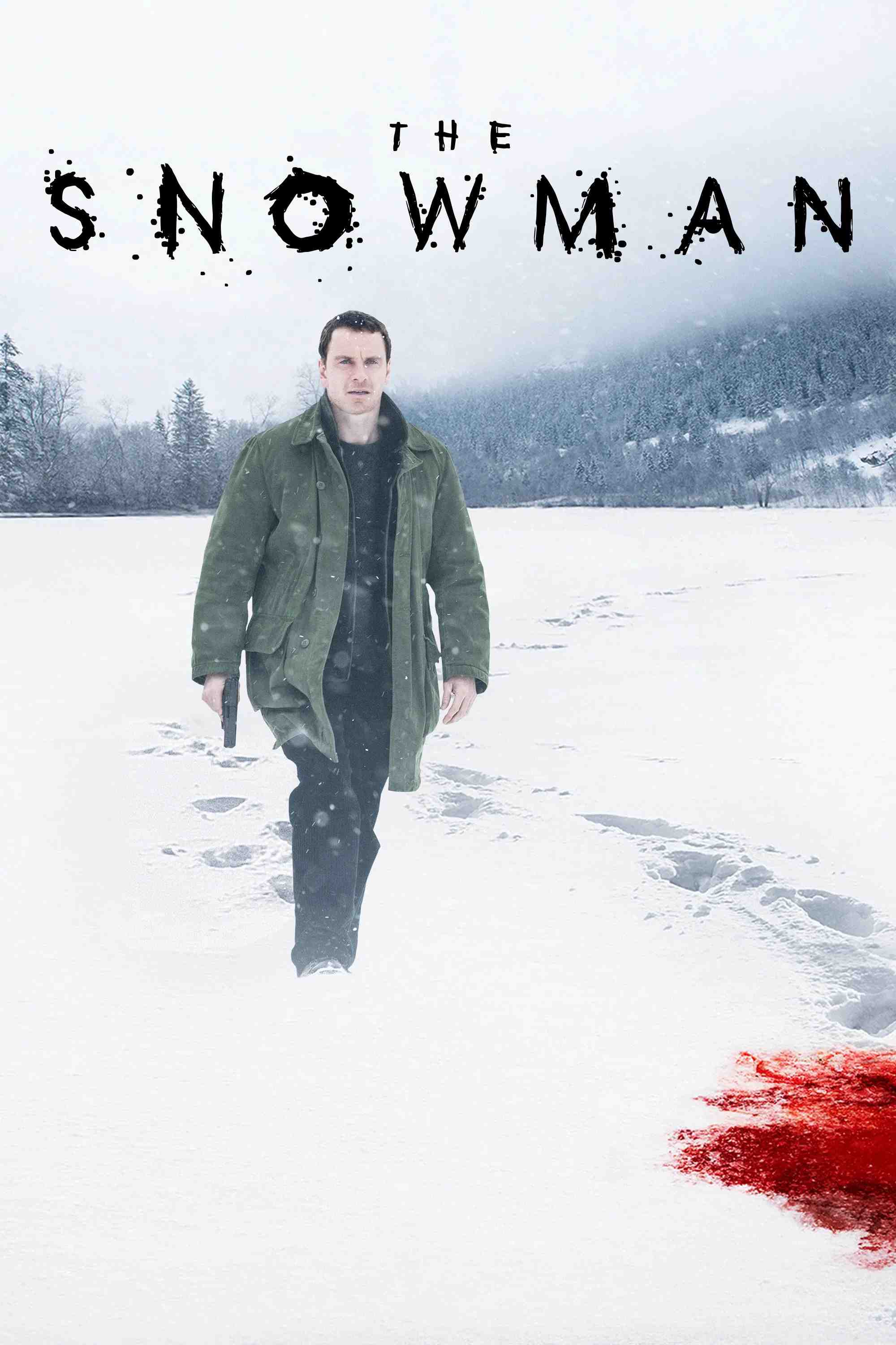Poster chính thức của phim Phim Hình Sự, Phim Giật Gân "Người Tuyết" (The Snowman - 2017), với sự tham gia của diễn viên Michael Fassbender và Rebecca Ferguson.