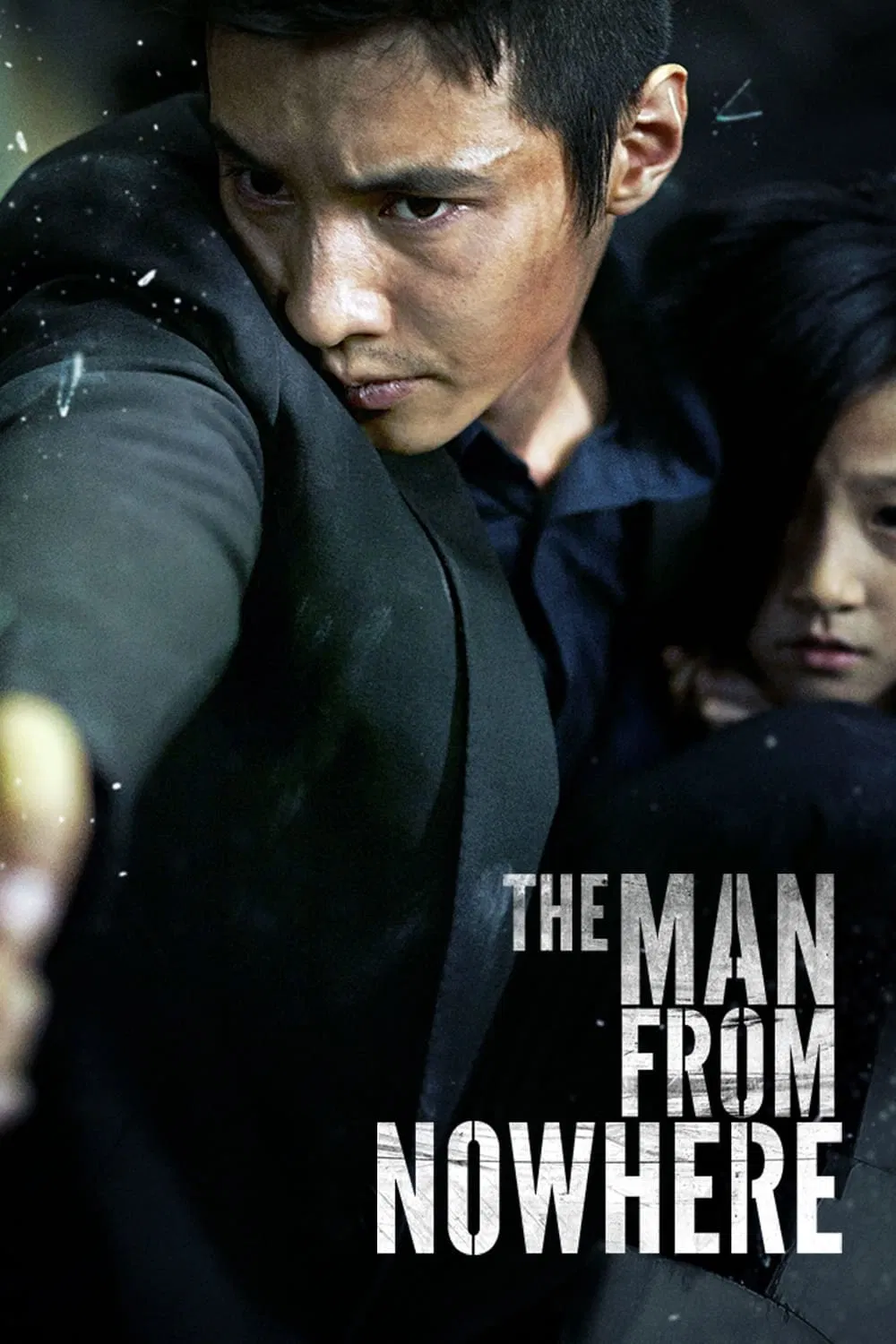 Poster chính thức của phim Phim Hành Động, Phim Giật Gân "Người Vô Danh Tính" (The Man from Nowhere - 2010), với sự tham gia của diễn viên Won Bin và Kim Sae-ron.