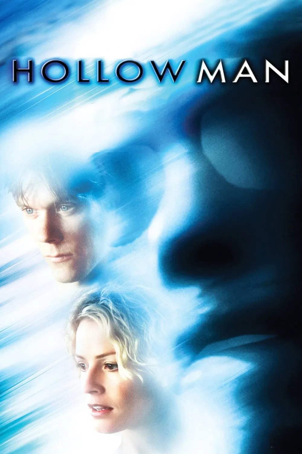 Poster chính thức của phim Phim Hành Động, Phim Viễn Tưởng "Người Vô Hình" (Hollow Man - 2000), với sự tham gia của diễn viên Kevin Bacon và Elisabeth Shue.