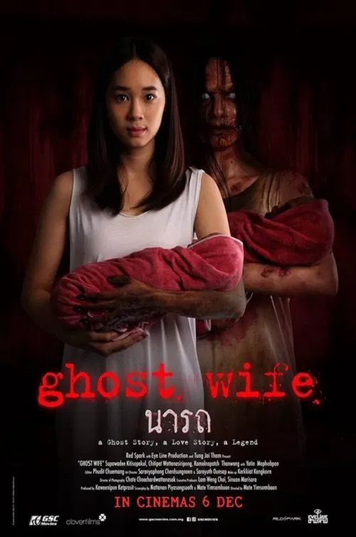 Poster chính thức của phim Phim Kinh Dị "Người Vợ Ma" (Ghost Wife - 2018), với sự tham gia của diễn viên Supawadee Kitisopaku và Winner Chitipat Wattanasiripong.