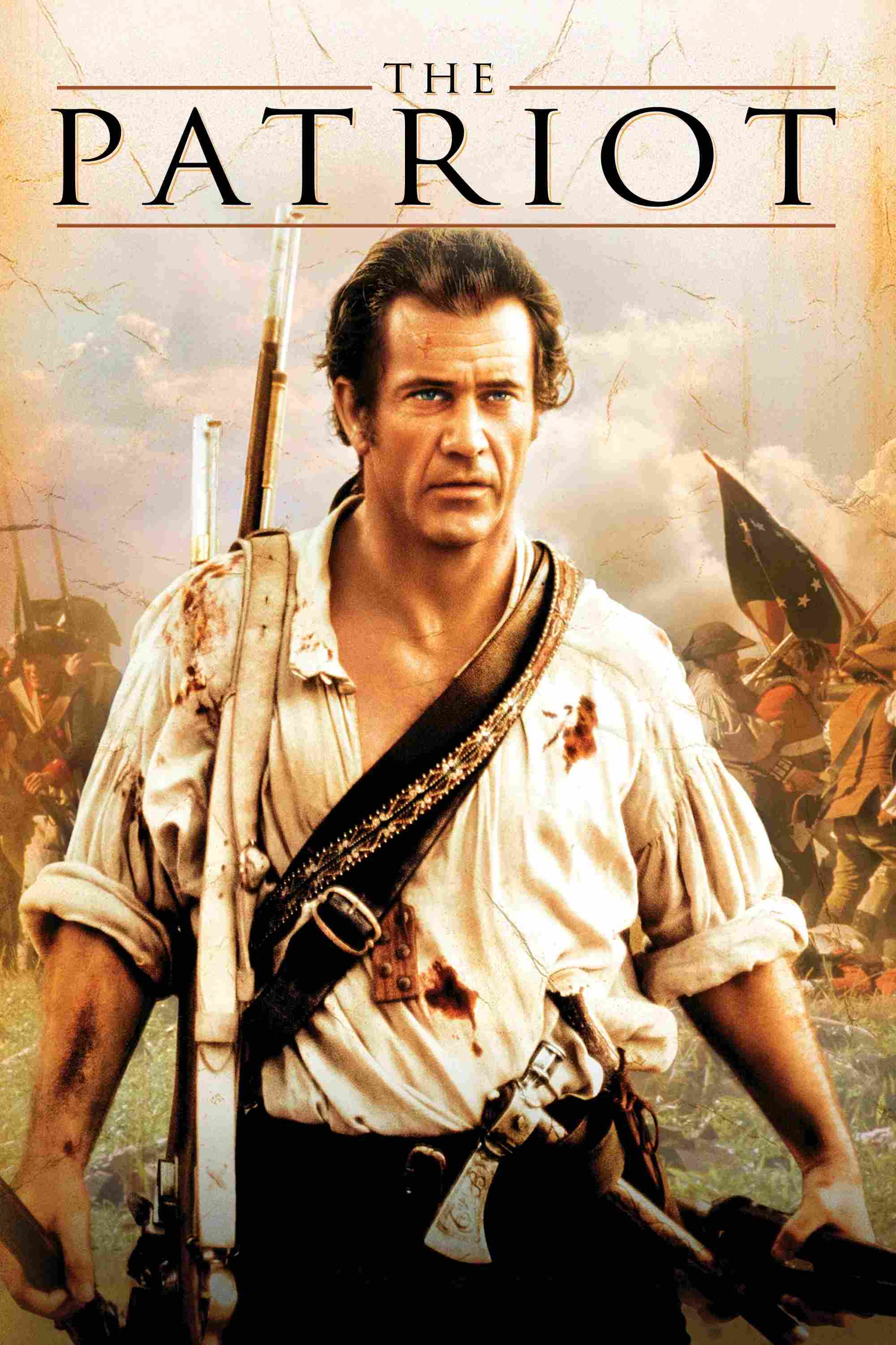 Poster chính thức của phim Phim Tâm Lý, Phim Lịch Sử "Người Yêu Nước" (The Patriot - 2000), với sự tham gia của diễn viên Mel Gibson và Heath Ledger.