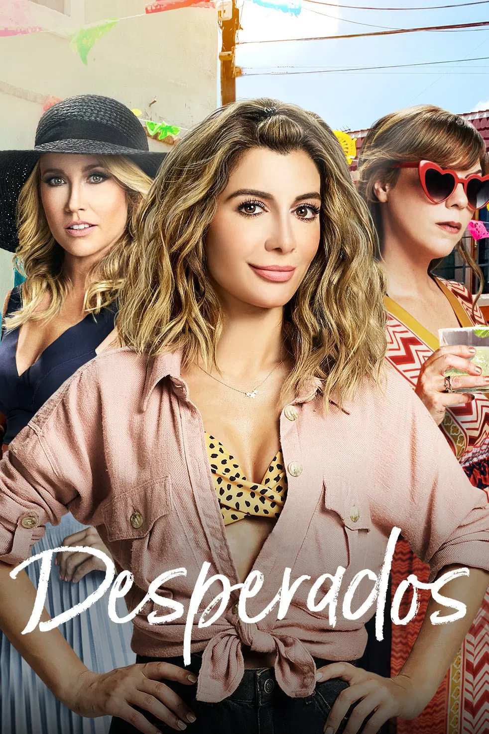 Poster chính thức của phim Phim Hài, Phim Tình Cảm "Nguyện Liều Vì Yêu" (Desperados - 2020), với sự tham gia của diễn viên Nasim Pedrad và Anna Camp.