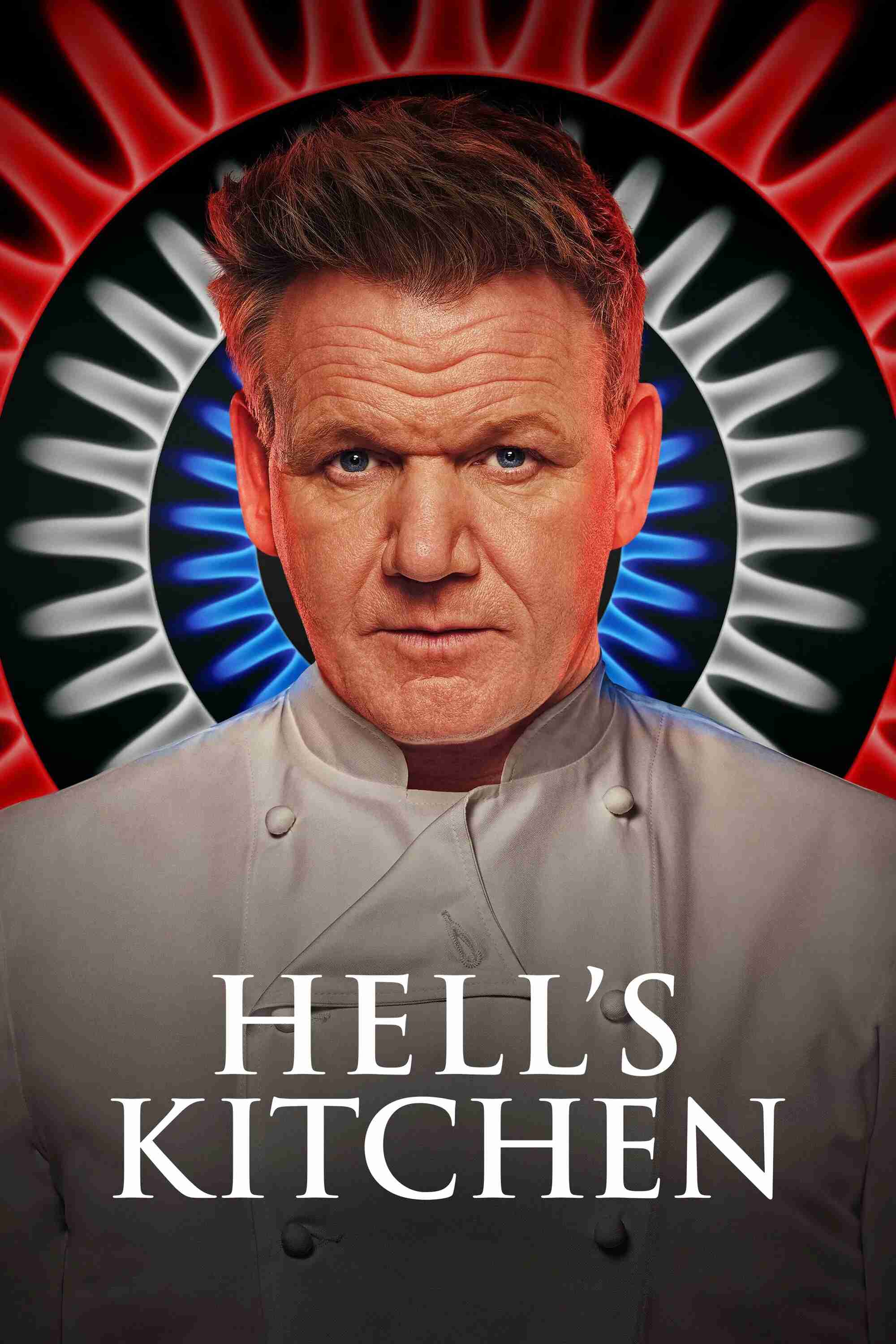 Poster chính thức của phim Truyền Hình Thực Tế "Nhà Bếp Địa Ngục (Phần 24)" (Hell's Kitchen - 2005), với sự tham gia của diễn viên Gordon Ramsay và Marino Monferrato.