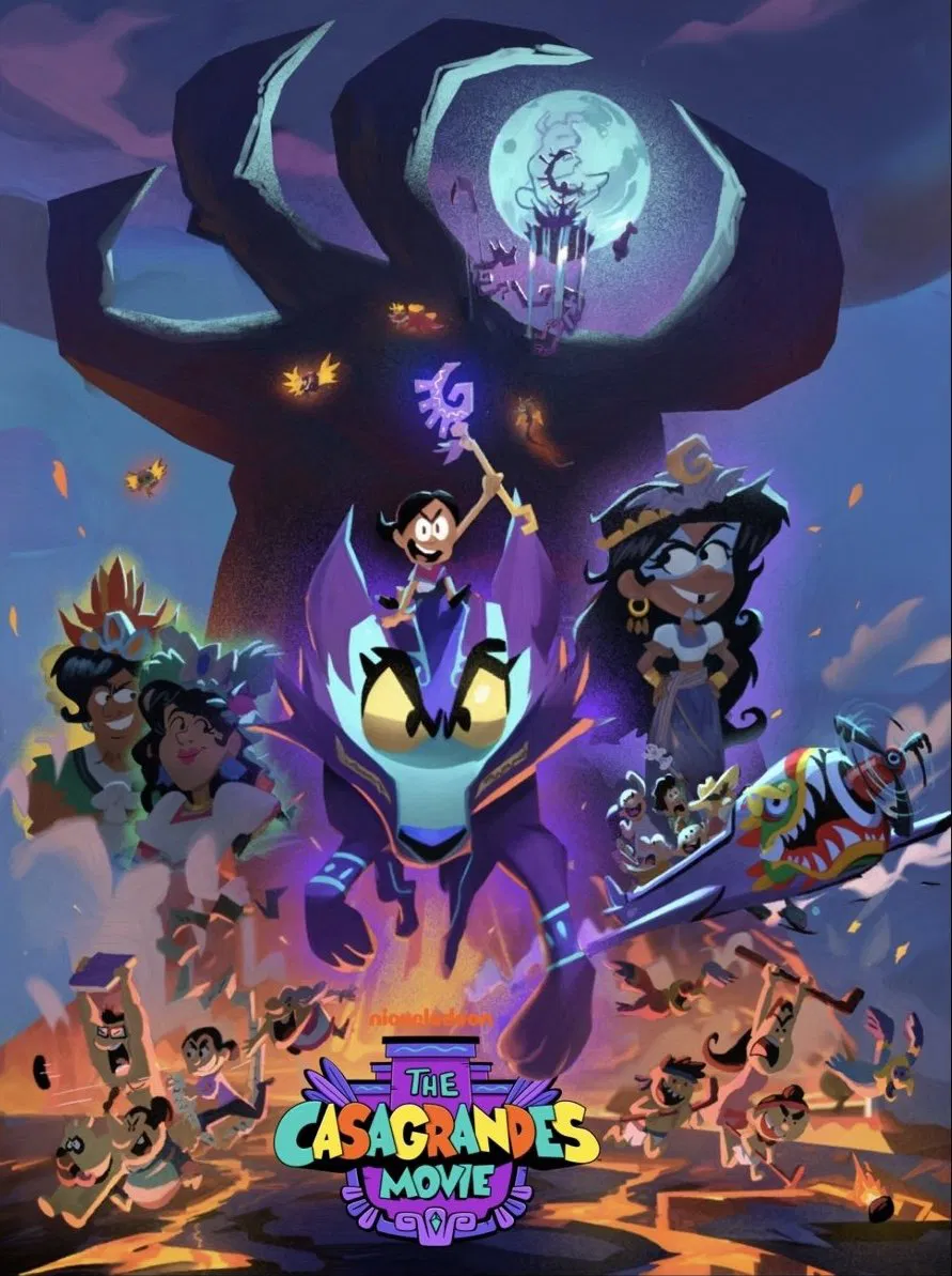 Poster chính thức của phim Phim Hoạt Hình, Phim Hài "Nhà Casagrande – Phim điện ảnh" (The Casagrandes Movie - 2024), với sự tham gia của diễn viên Izabella Alvarez và Sumalee Montano.