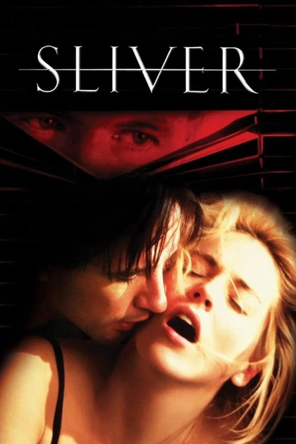 Poster chính thức của phim Phim Tâm Lý, Phim Giật Gân "Nhà Chọc Trời" (Sliver - 1993), với sự tham gia của diễn viên Sharon Stone và William Baldwin.