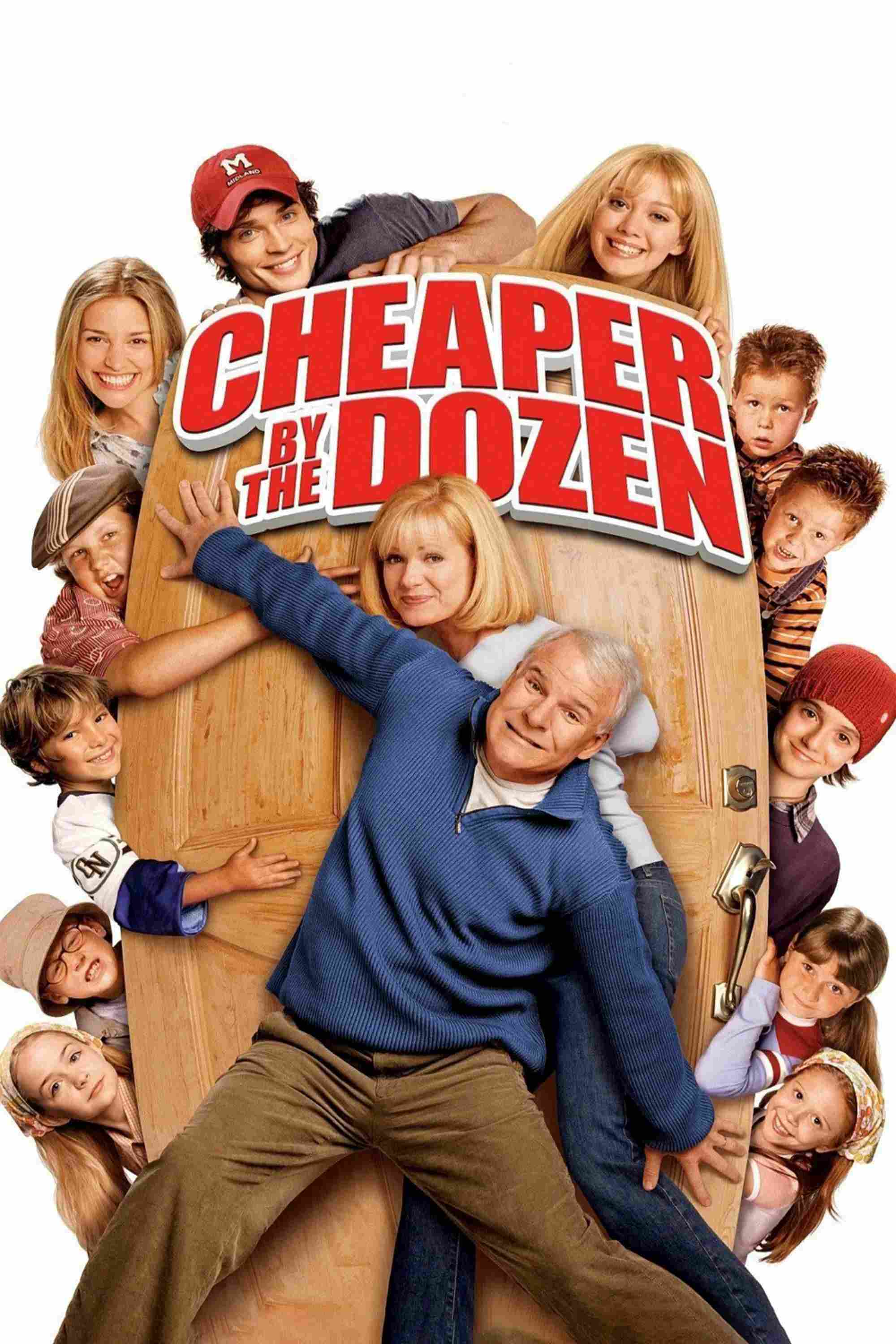 Poster chính thức của phim Phim Hài, Phim Gia Đình "Nhà Có Một Tá Con" (Cheaper by the Dozen - 2003), với sự tham gia của diễn viên Steve Martin và Bonnie Hunt.