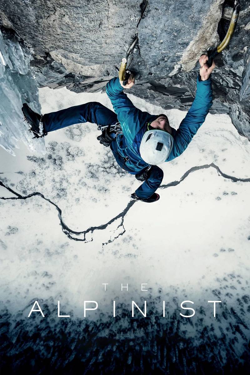Poster chính thức của phim Phim Tài Liệu, Phim Phiêu Lưu "Nhà Leo Núi Alps" (The Alpinist - 2021), với sự tham gia của diễn viên Marc-André Leclerc và Brette Harrington.