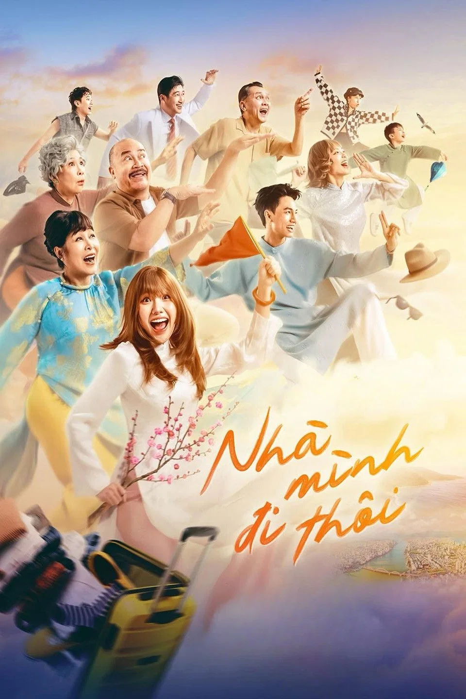 Poster chính thức của phim Phim Gia Đình, Phim Hài "Nhà Mình Đi Thôi" (Tripping With My Family - 2026), với sự tham gia của diễn viên Uyen An và Đoàn Thế Vinh.
