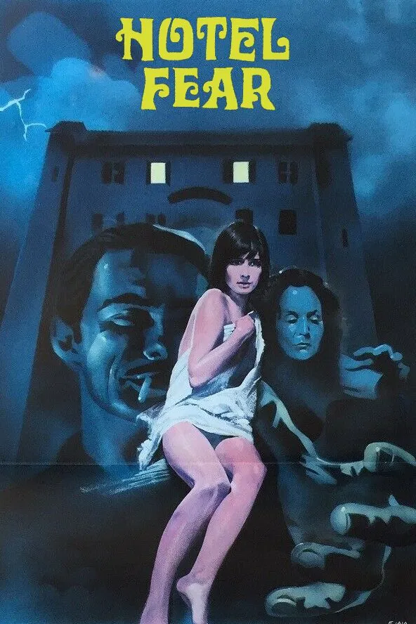 Poster chính thức của phim Phim Kinh Dị, Phim Bí Ẩn "Nhà Nghỉ Đáng Sợ" (Hotel Fear - 1978), với sự tham gia của diễn viên Leonora Fani và Luc Merenda.