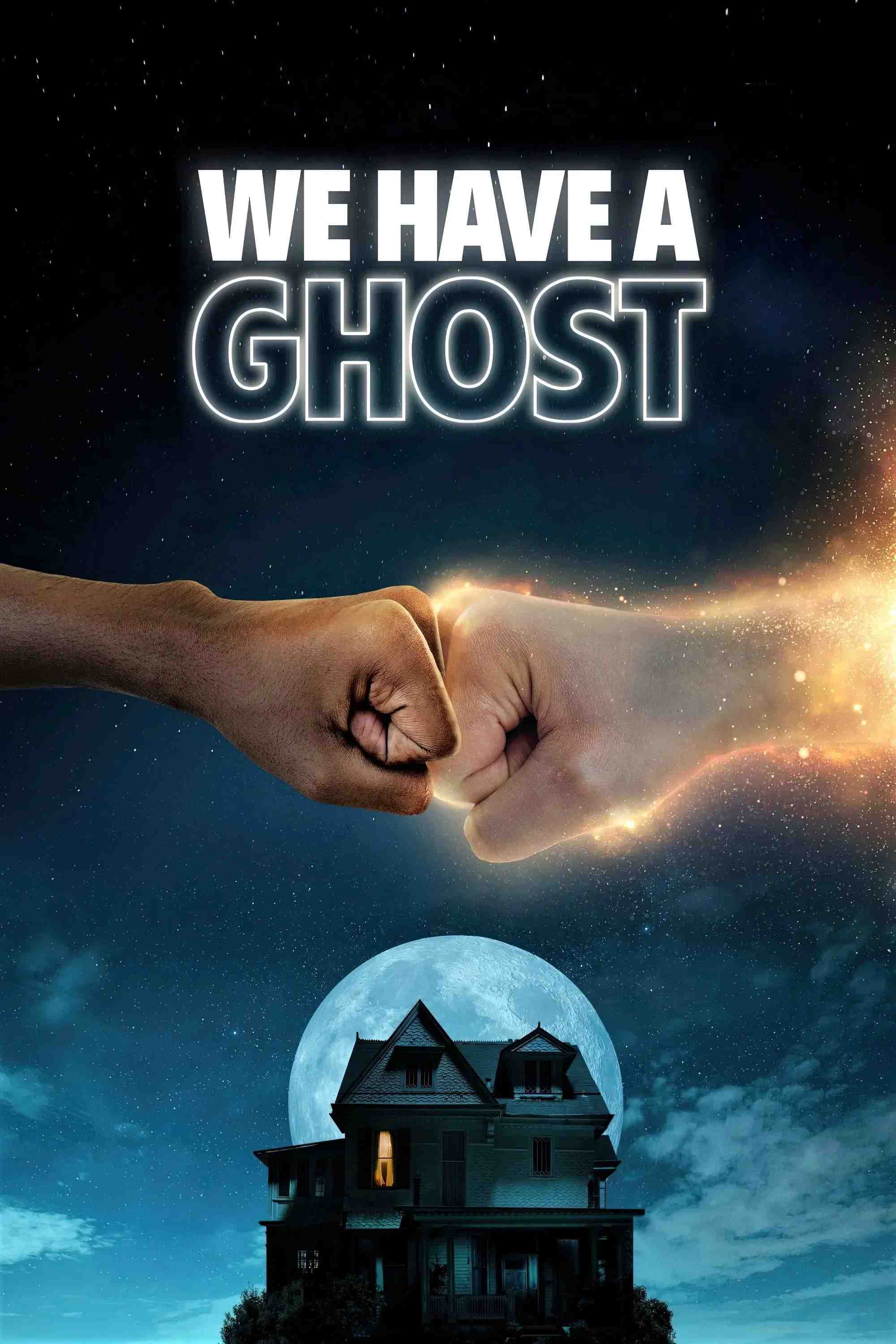Poster chính thức của phim Phim Kinh Dị, Phim Hài "Nhà Ta Có Một Con Ma" (We Have a Ghost - 2023), với sự tham gia của diễn viên David Harbour và Jahi Di'Allo Winston.