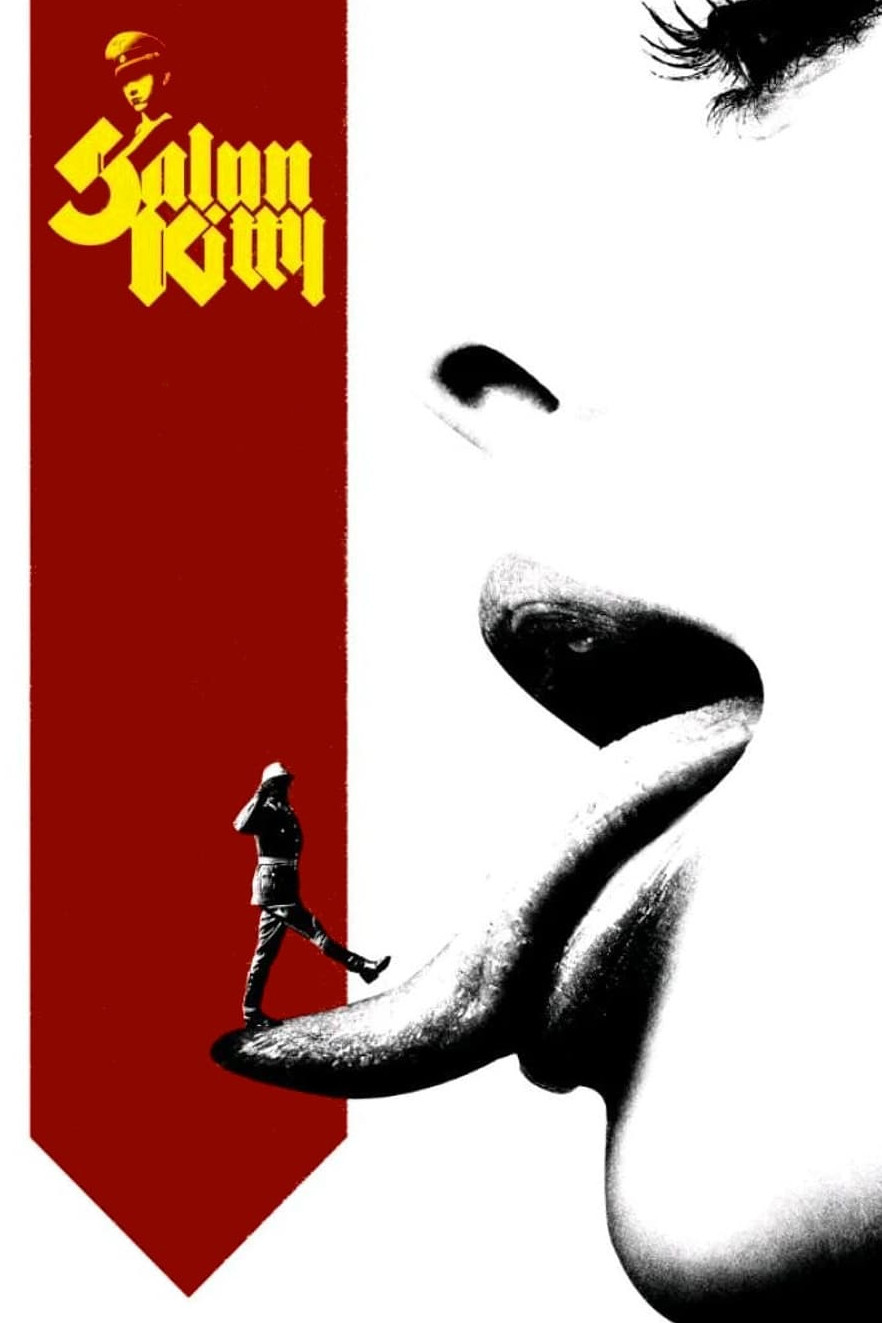 Poster chính thức của phim Phim Tâm Lý, Phim Chiến Tranh "Nhà Thổ" (Salon Kitty - 1976), với sự tham gia của diễn viên Helmut Berger và Ingrid Thulin.