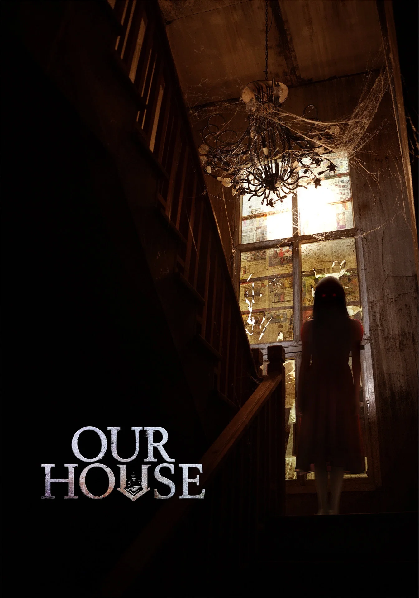 Poster chính thức của phim Phim Kinh Dị, Phim Giật Gân "Nhà Trấn Quỷ" (Our House - 2025), với sự tham gia của diễn viên Teeradetch Metawarayut và Sarunrat Puagpipat.