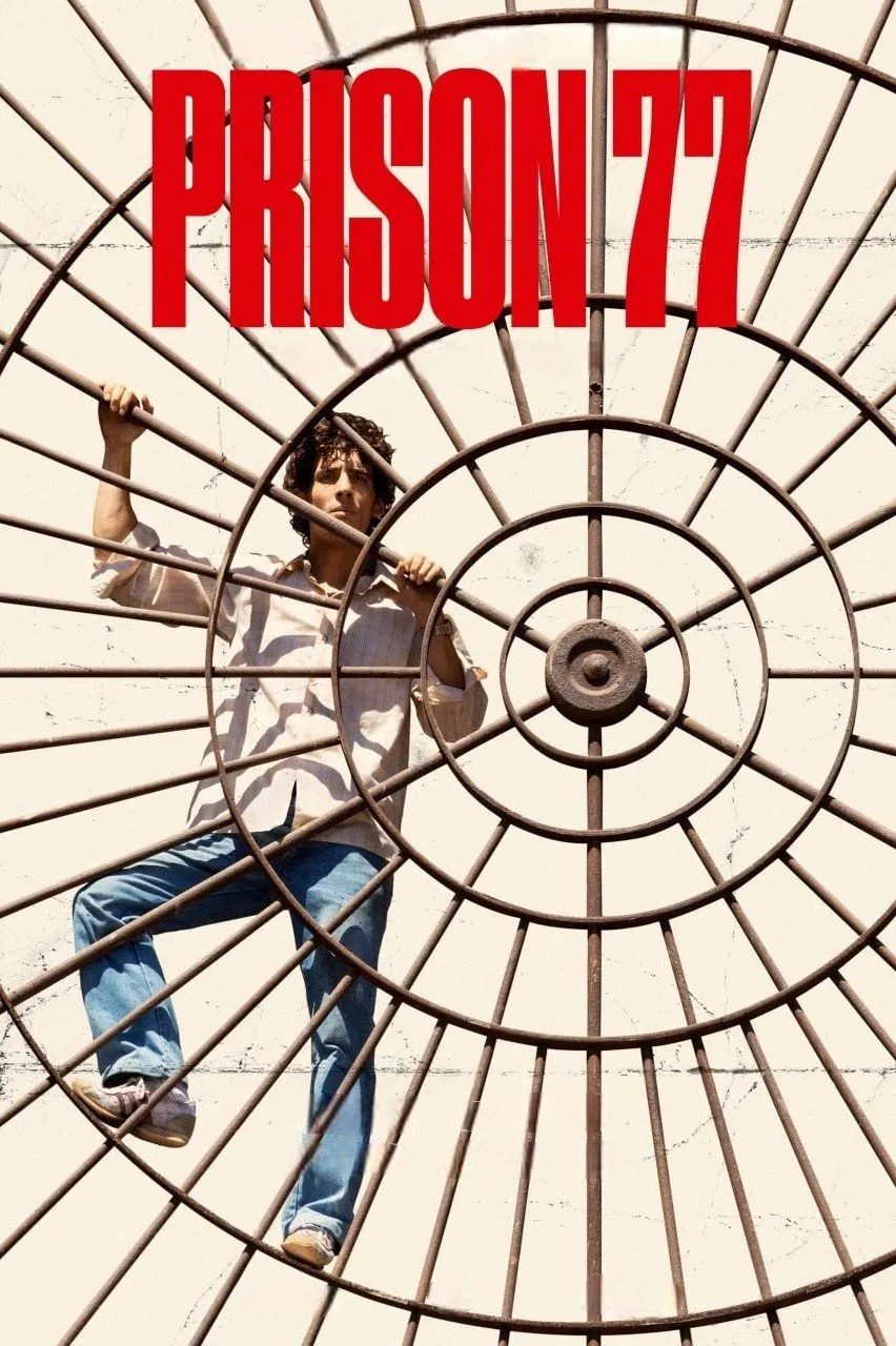 Poster chính thức của phim Phim Tâm Lý "Nhà Tù 77" (Prison 77 - 2022), với sự tham gia của diễn viên Miguel Herrán và Javier Gutiérrez.