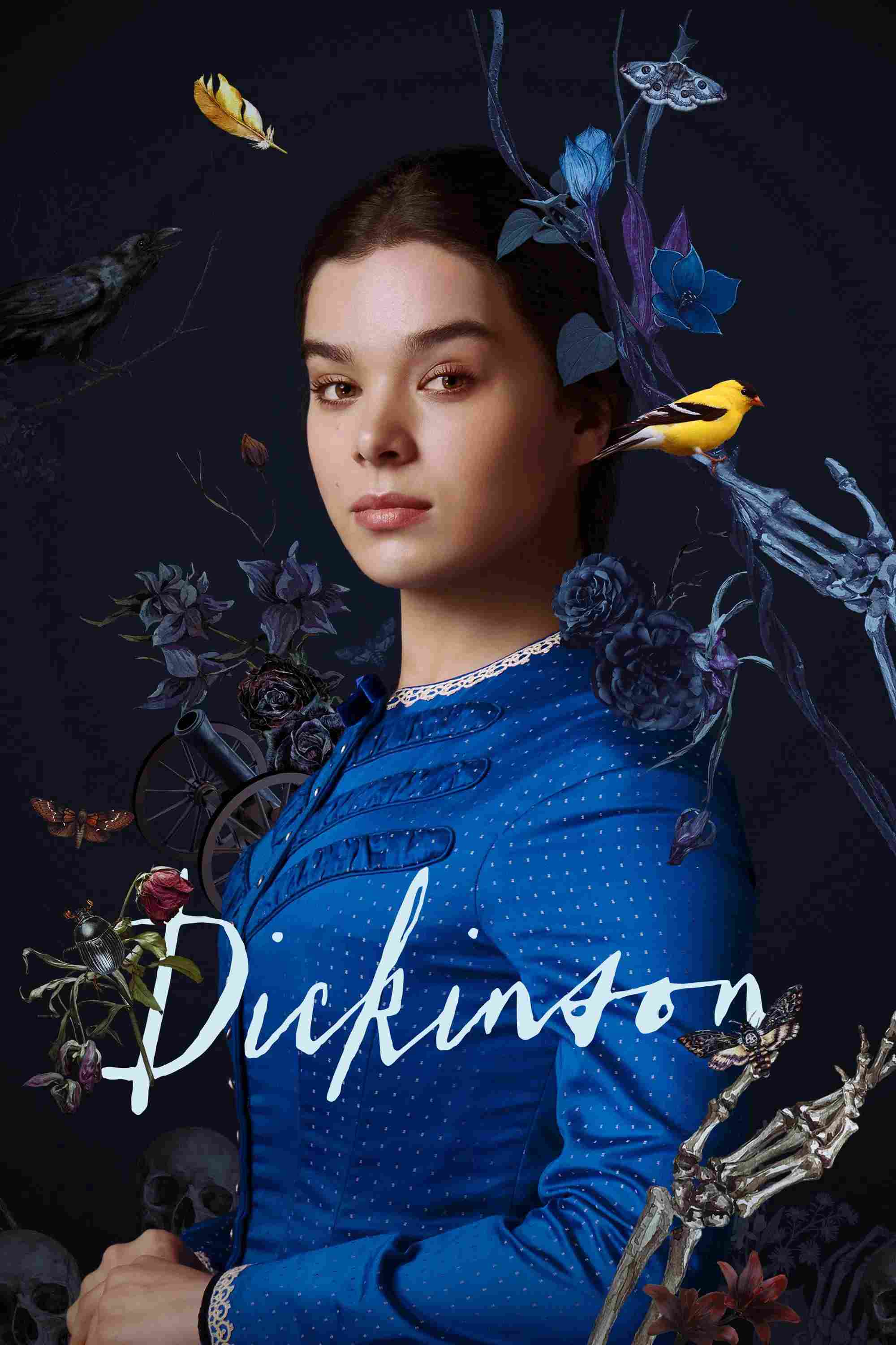 Poster chính thức của phim Phim Hài, Phim Tâm Lý "Nhà Văn Tham Vọng" (Dickinson - 2019), với sự tham gia của diễn viên Hailee Steinfeld và Toby Huss.