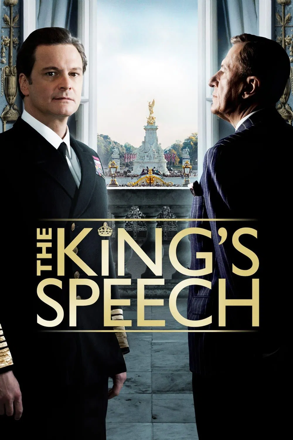 Poster chính thức của phim Phim Tâm Lý, Phim Lịch Sử "Nhà Vua Nói Lắp" (The King's Speech - 2010), với sự tham gia của diễn viên Colin Firth và Geoffrey Rush.