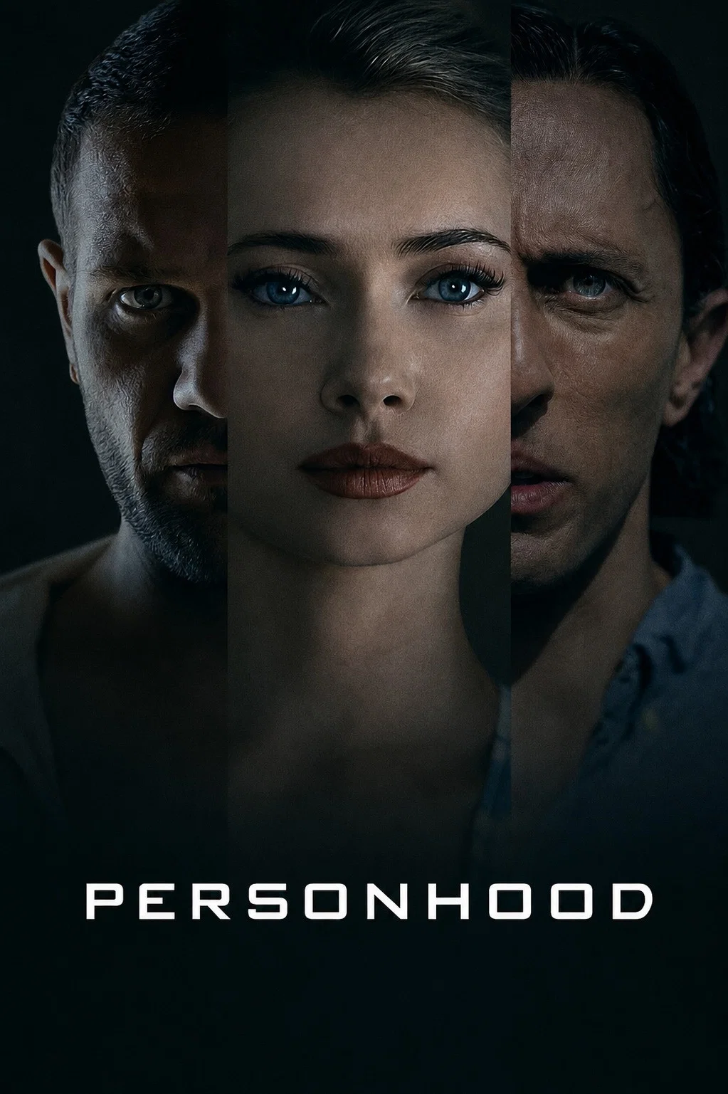 Poster chính thức của phim Phim Viễn Tưởng, Phim Tình Cảm "Nhân cách" (Personhood - 2025), với sự tham gia của diễn viên Elliot Harris và Agathe Levi.