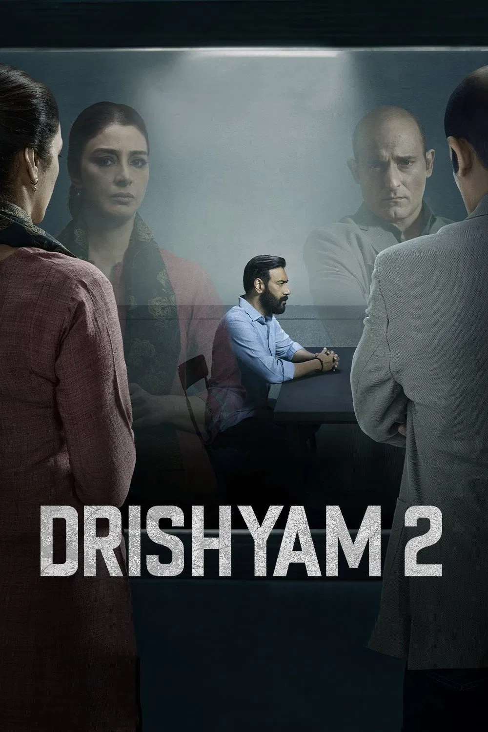 Poster chính thức của phim Phim Giật Gân, Phim Tâm Lý "Nhân Danh Công Lý 2" (Drishyam 2 - 2022), với sự tham gia của diễn viên Ajay Devgn và Akshaye Khanna.