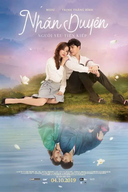 Poster chính thức của phim Phim Tình Cảm, Phim Giả Tượng "Nhân Duyên: Người Yêu Tiên Kiếp" (Nhân Duyên: Người Yêu Tiên Kiếp - 2019), với sự tham gia của diễn viên Lâm Vỹ Dạ và Midu.