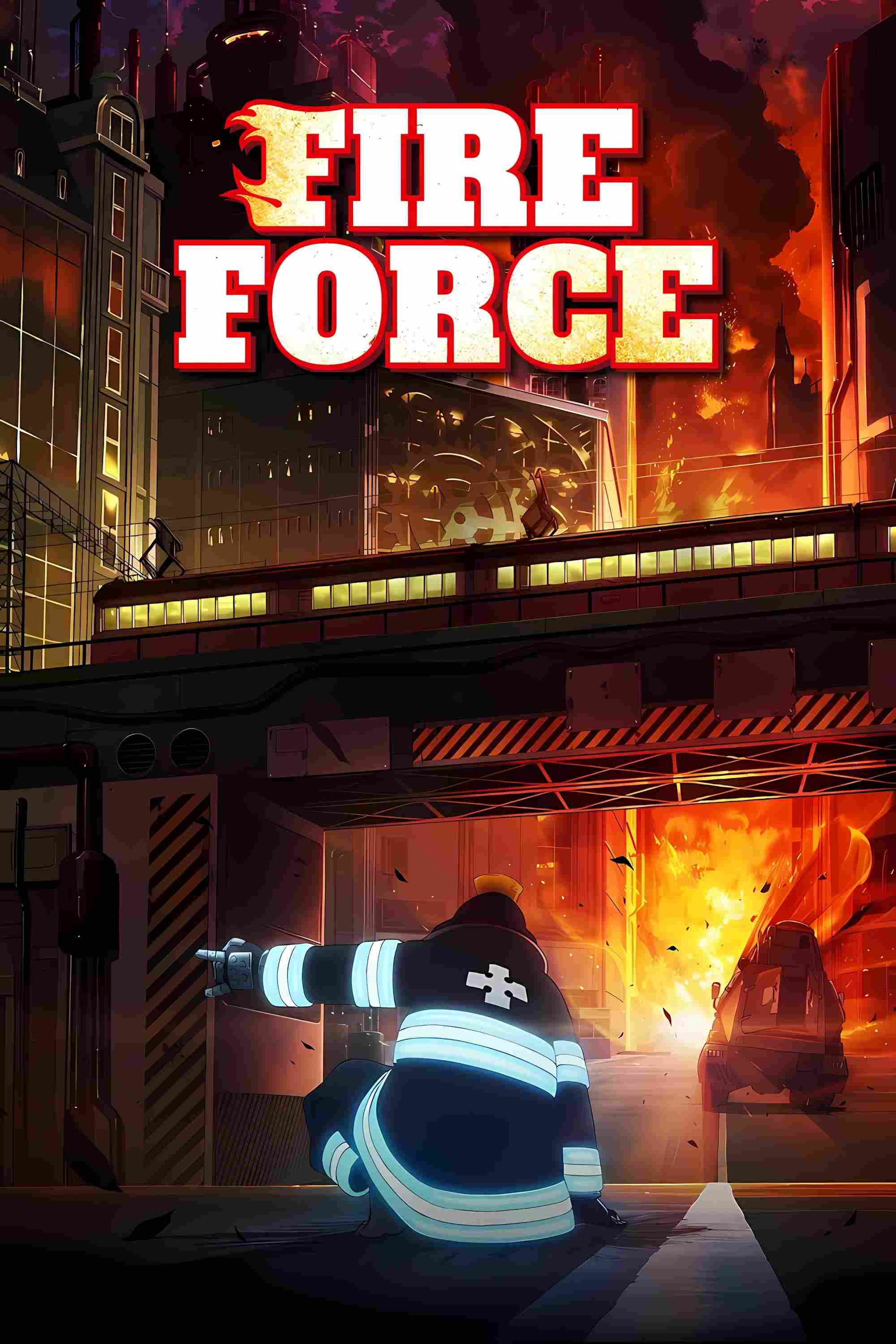 Poster chính thức của phim Phim Hoạt Hình, Phim Hành Động & Phiêu Lưu "Nhân Gian Huyền Ảo Tân Truyện" (Fire Force - 2019), với sự tham gia của diễn viên Gakuto Kajiwara và Yusuke Kobayashi.