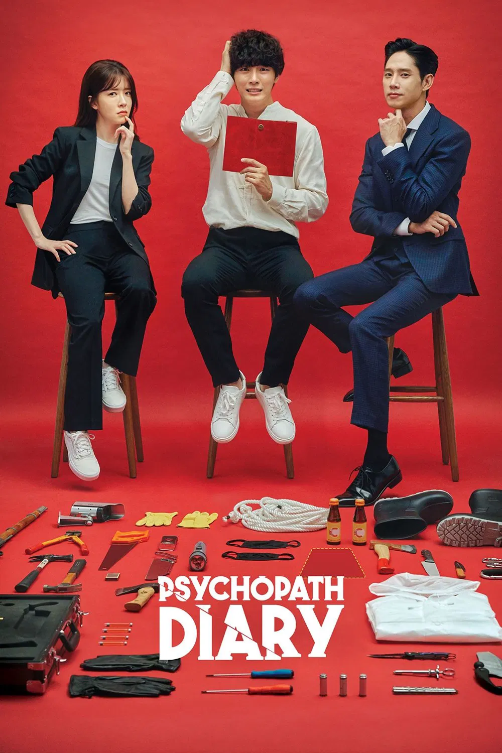 Poster chính thức của phim Phim Hành Động & Phiêu Lưu, Phim Hài "Nhật Ký Đa Nhân Cách" (Psychopath Diary - 2019), với sự tham gia của diễn viên Yoon Shi-yoon và Jung In-sun.