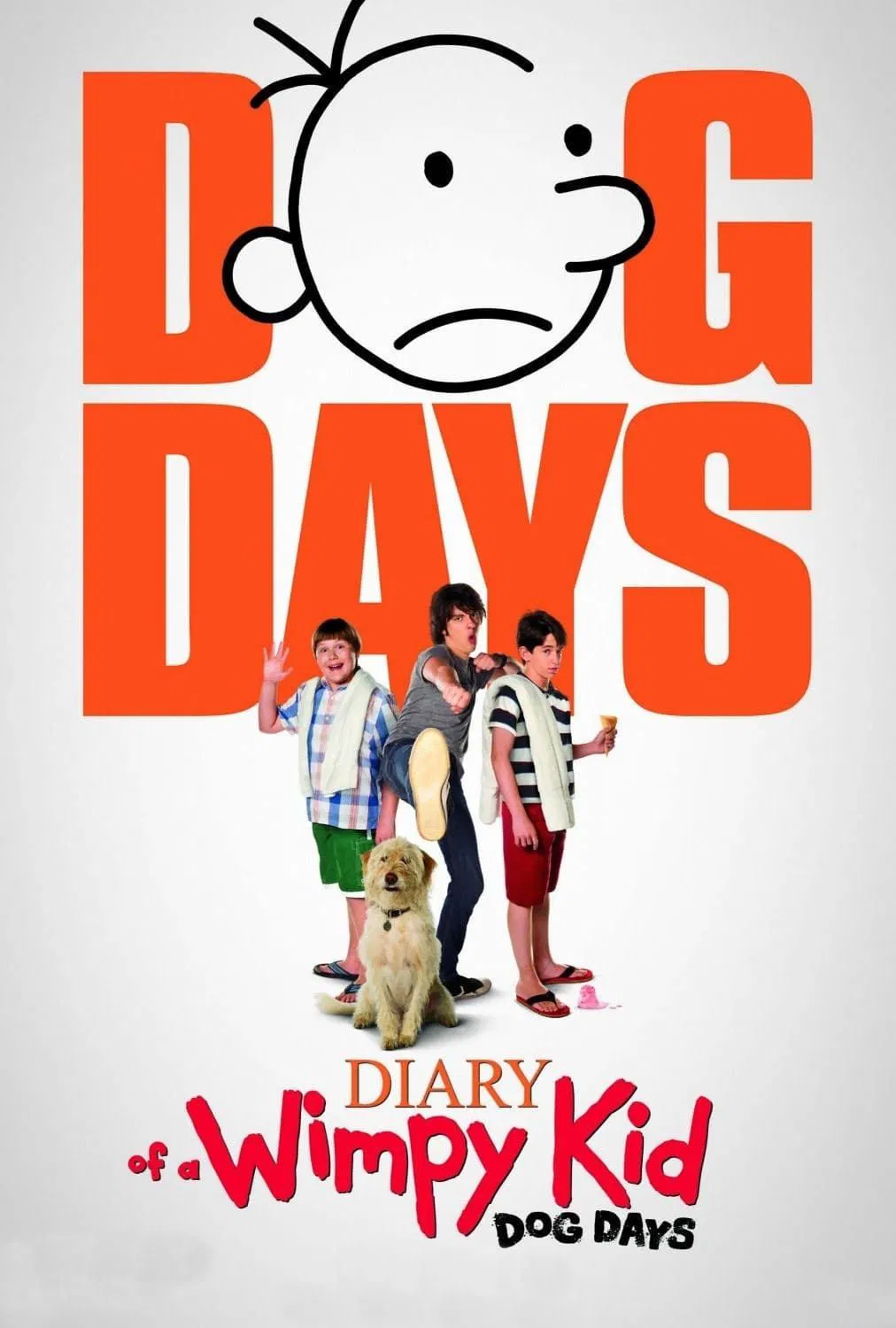Poster chính thức của phim Phim Hài, Phim Gia Đình "Nhật Ký Nhóc Con" (Diary of a Wimpy Kid: Dog Days - 2012), với sự tham gia của diễn viên Zachary Gordon và Robert Capron.