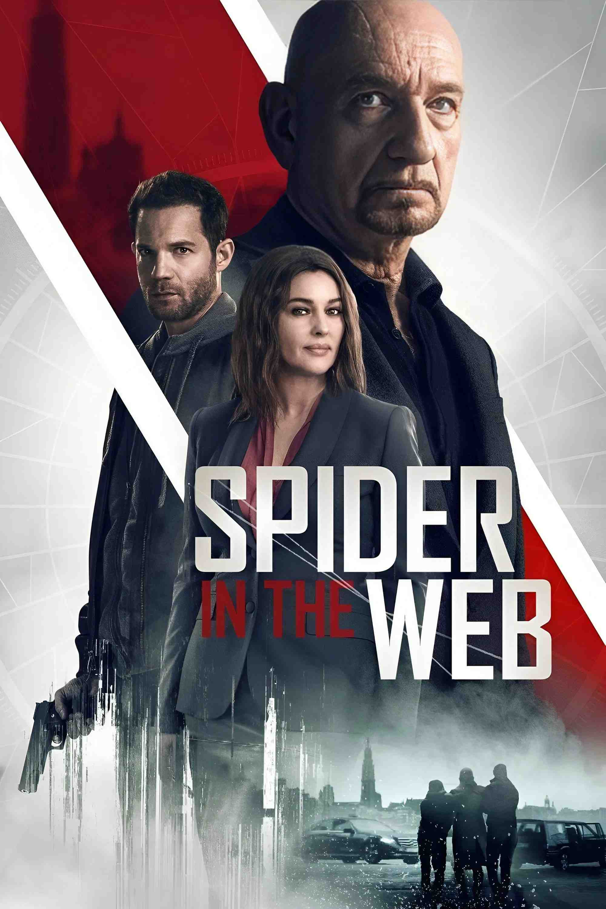 Poster chính thức của phim Phim Giật Gân "Nhện Trong Mạng" (Spider in the Web - 2019), với sự tham gia của diễn viên Monica Bellucci và Ben Kingsley.
