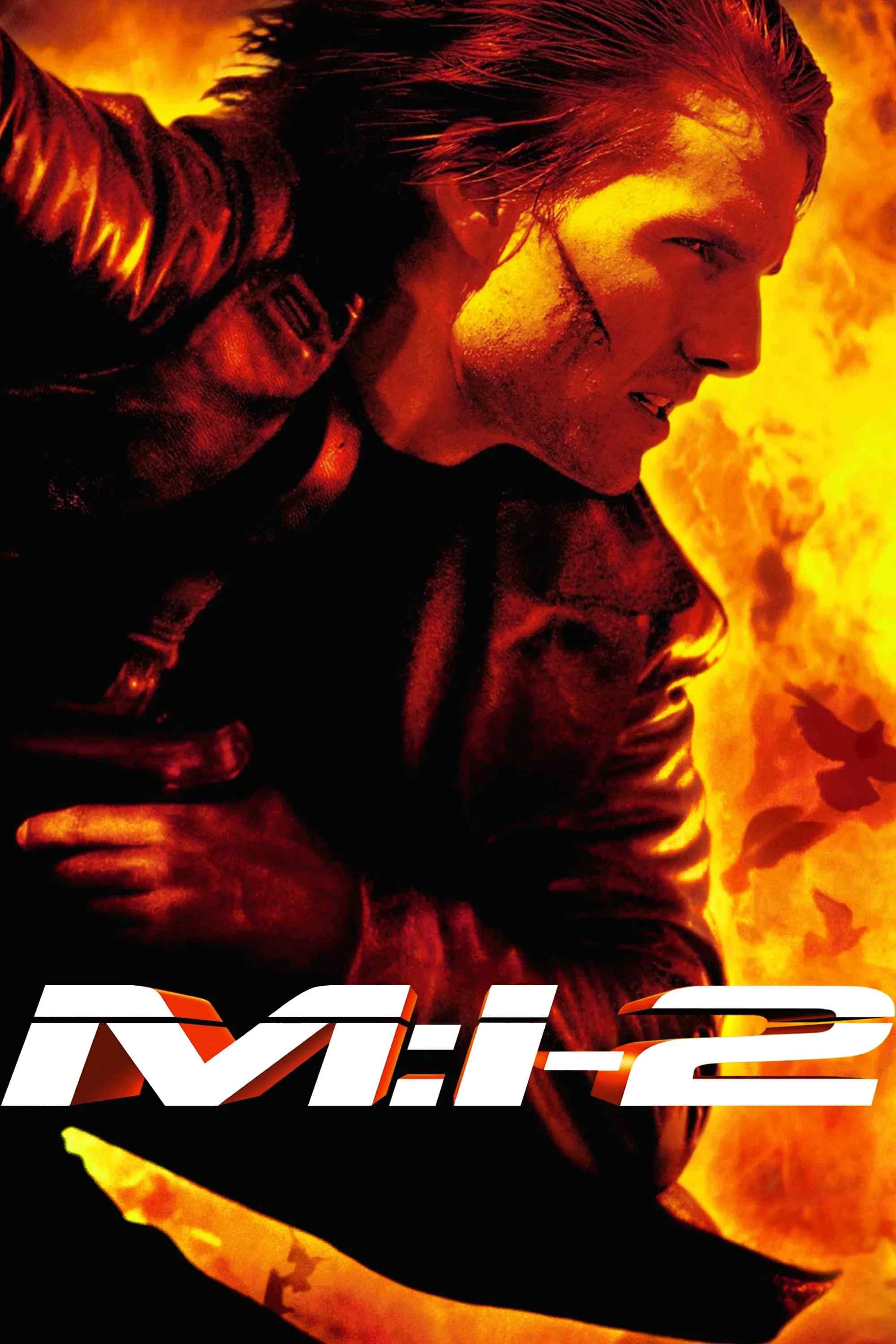 Poster chính thức của phim Phim Phiêu Lưu, Phim Hành Động "Nhiệm Vụ: Bất Khả Thi 2" (Mission: Impossible II - 2000), với sự tham gia của diễn viên Tom Cruise và Dougray Scott.