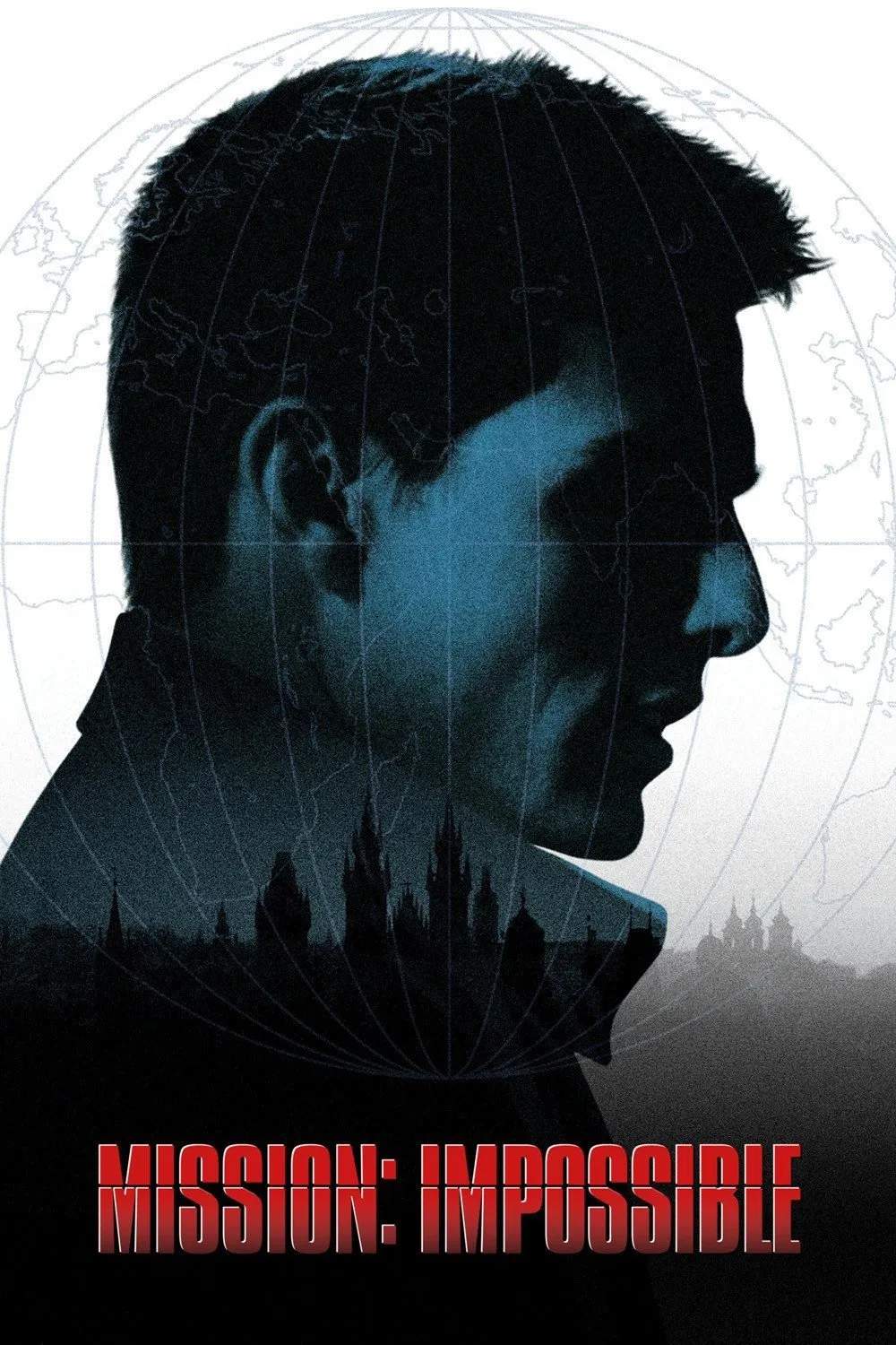 Poster chính thức của phim Phim Phiêu Lưu, Phim Hành Động "Nhiệm vụ bất khả thi" (Mission: Impossible - 1996), với sự tham gia của diễn viên Tom Cruise và Jon Voight.
