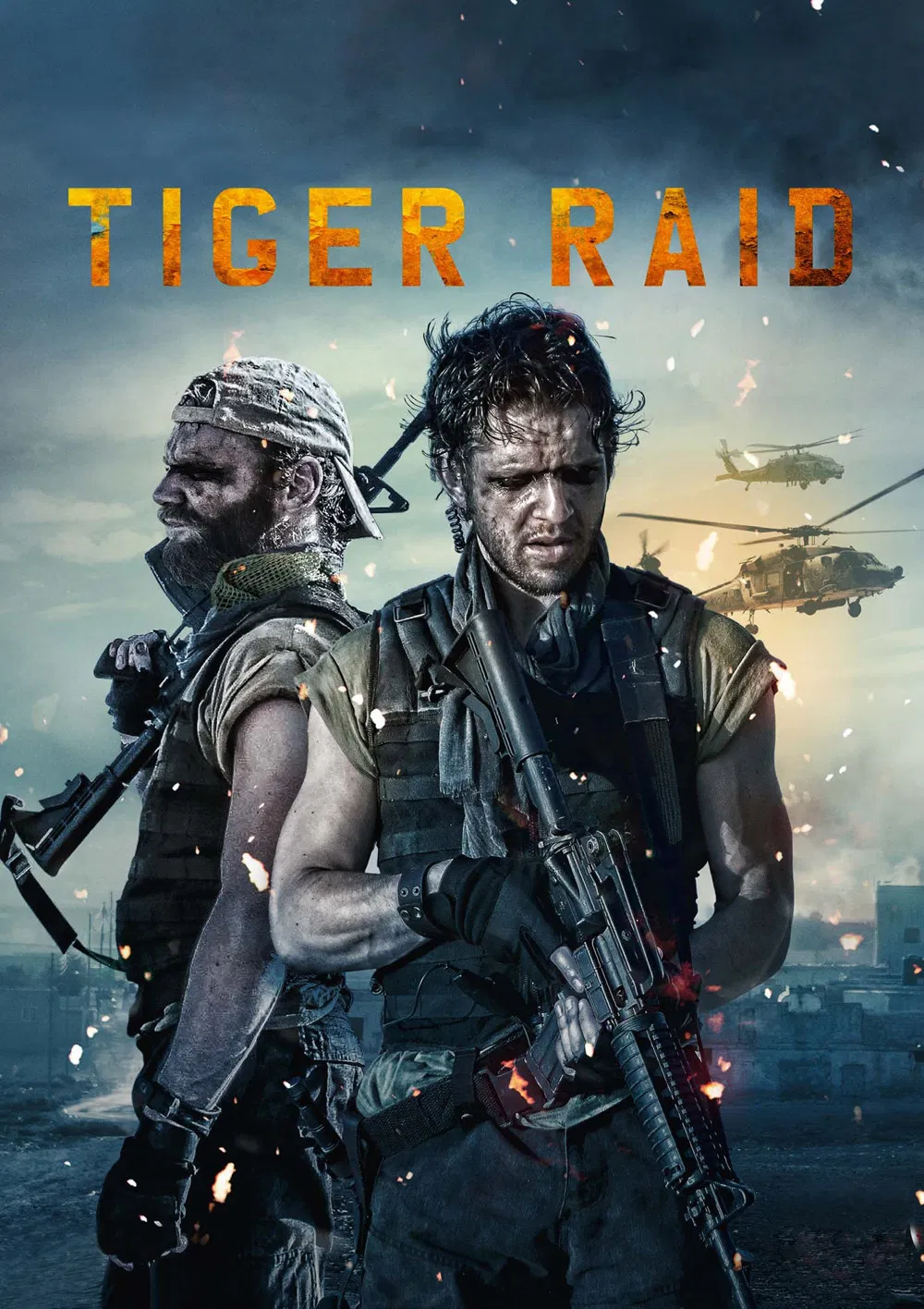 Poster chính thức của phim Phim Giật Gân "Nhiệm Vụ Đánh Thuê" (Tiger Raid - 2016), với sự tham gia của diễn viên Brian Gleeson và Damien Molony.