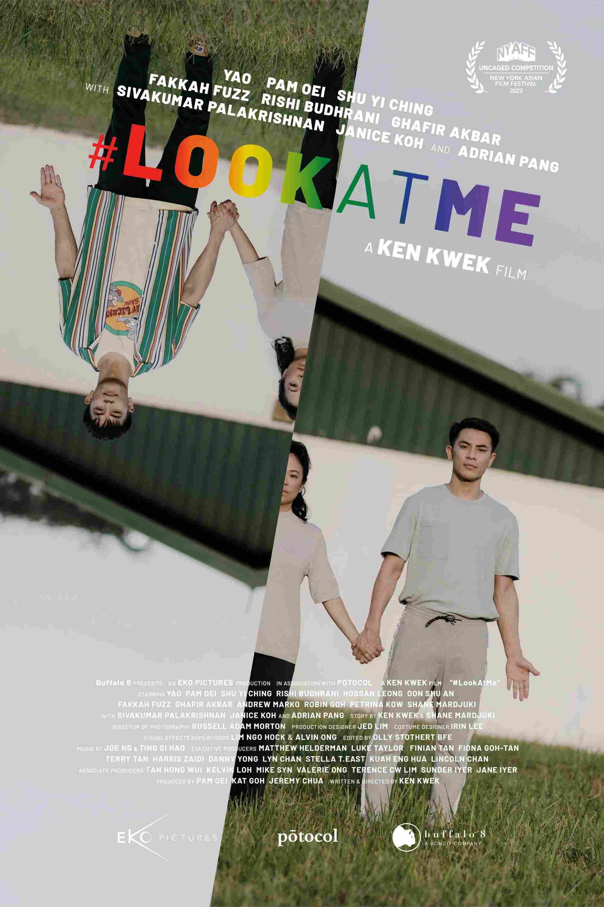Poster chính thức của phim Phim Tâm Lý "#Nhìn Tôi" (#LookAtMe - 2022), với sự tham gia của diễn viên Yao và Pamela Oei.