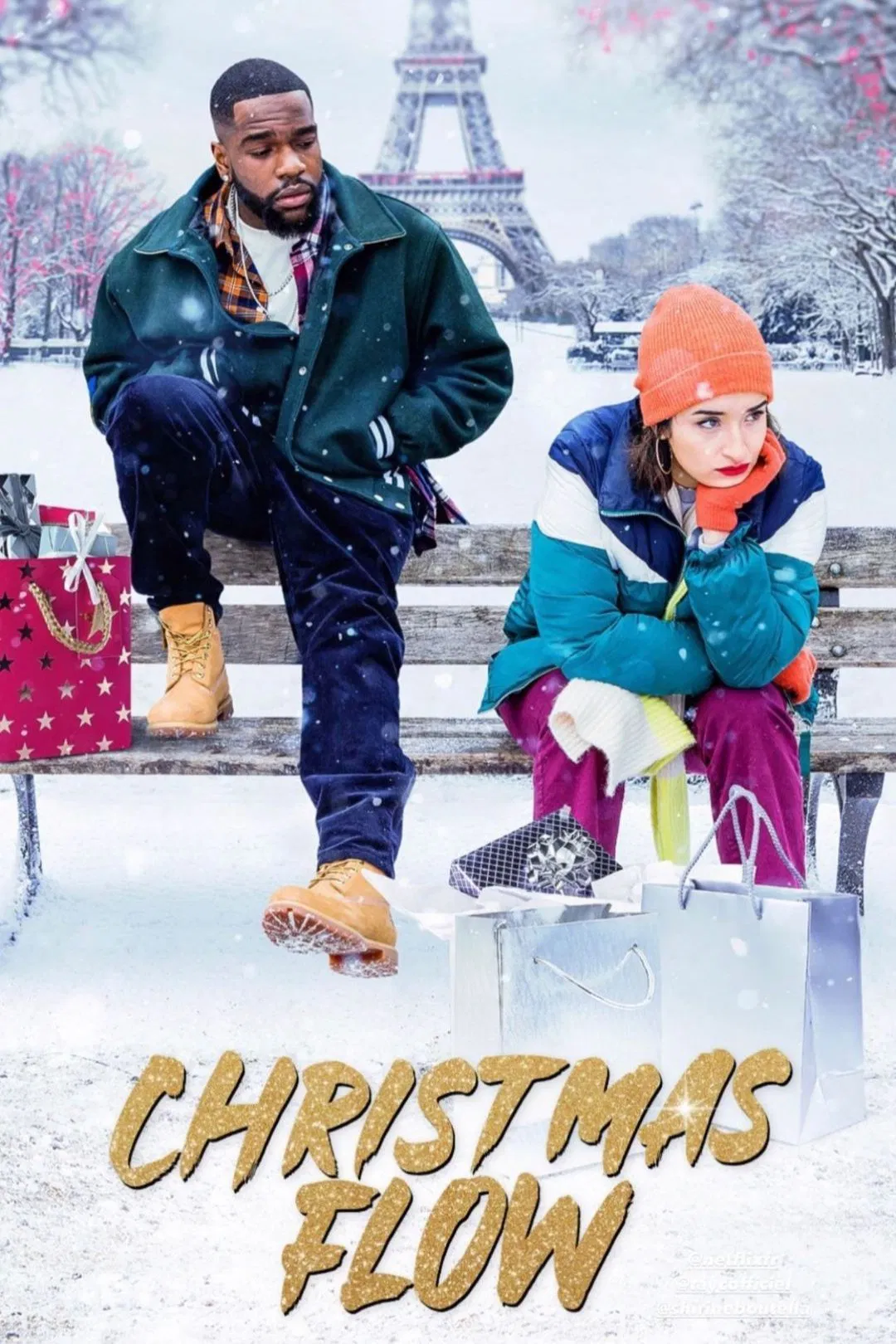 Poster chính thức của phim Phim Hài "Nhịp Điệu Giáng Sinh" (Christmas Flow - 2021), với sự tham gia của diễn viên Shirine Boutella và Tayc.