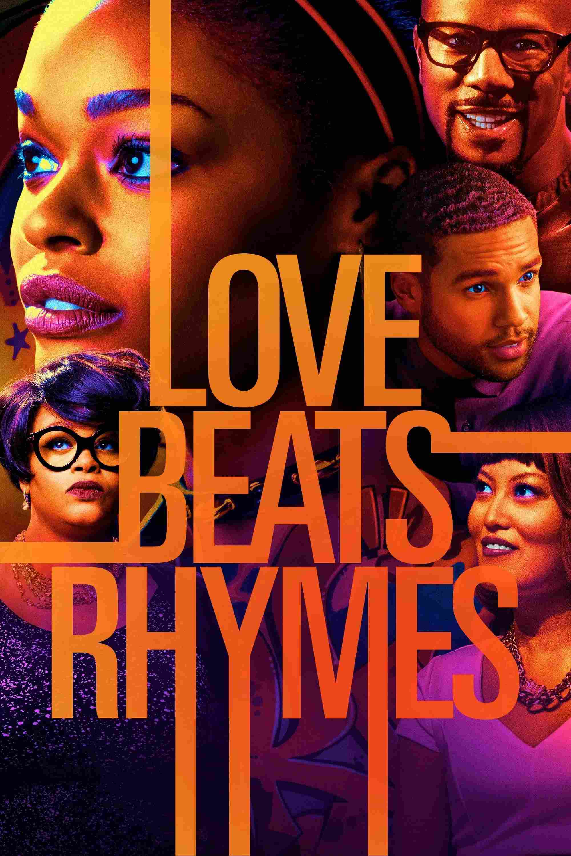 Poster chính thức của phim Phim Tâm Lý, Phim Ca Nhạc "Nhịp điệu tình yêu" (Love Beats Rhymes - 2017), với sự tham gia của diễn viên Azealia Banks và Common.