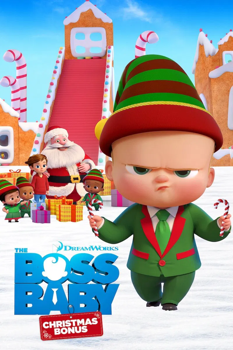 Poster chính thức của phim Phim Hoạt Hình, Phim Gia Đình "Nhóc Trùm: Tập Phim Giáng Sinh Đặc Biệt" (The Boss Baby: Christmas Bonus - 2022), với sự tham gia của diễn viên JP Karliak và Pierce Gagnon.