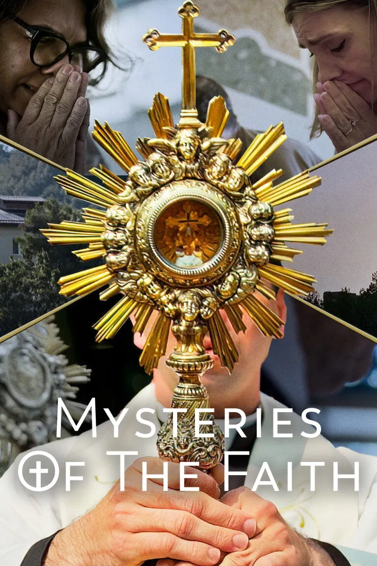 Poster chính thức của phim Phim Tài Liệu "Những bí ẩn của đức tin" (Mysteries of the Faith - 2023), với sự tham gia của diễn viên David Harewood.
