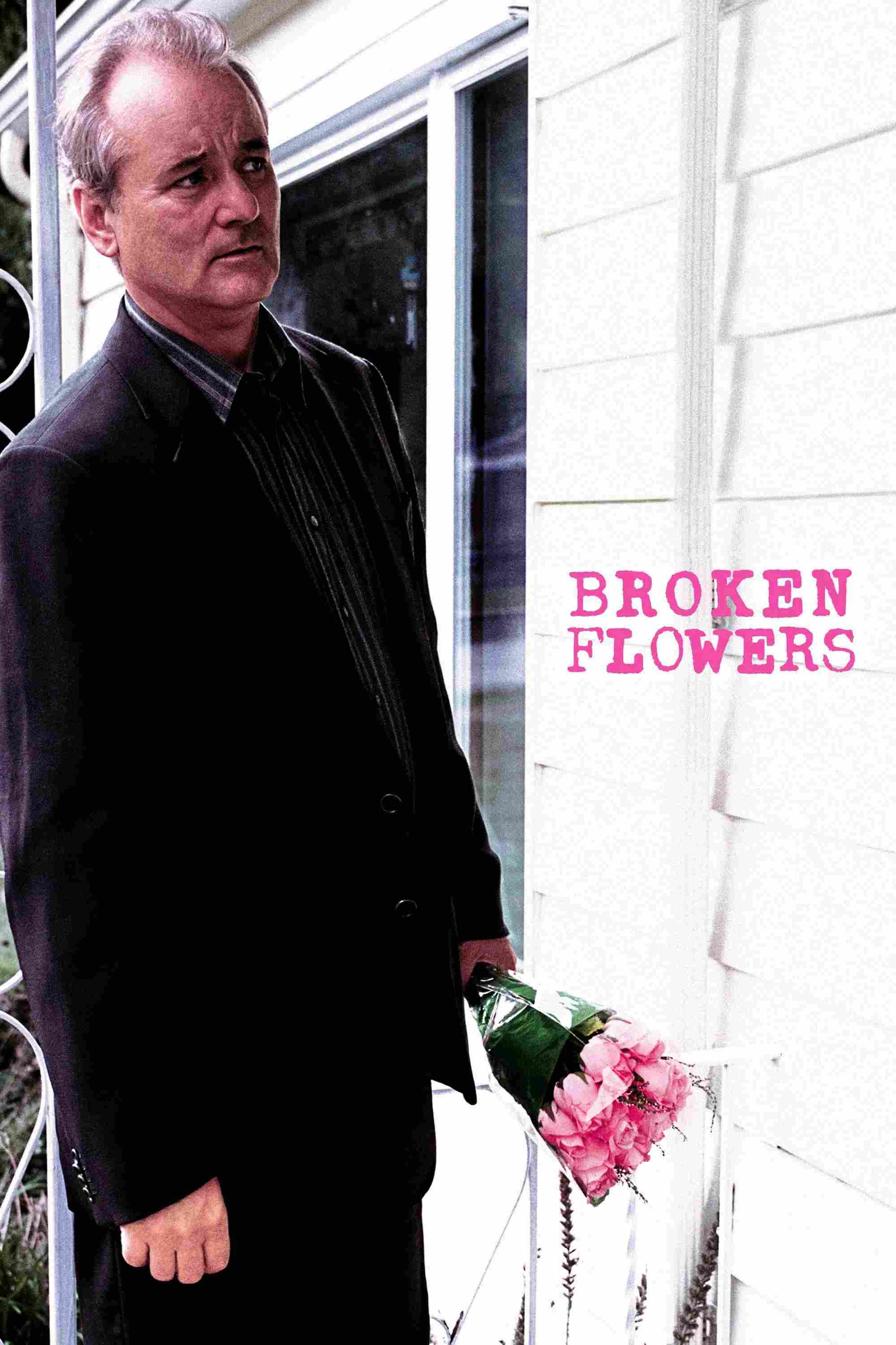 Poster chính thức của phim Phim Hài, Phim Tâm Lý "Những Cánh Hoa Rơi" (Broken Flowers - 2005), với sự tham gia của diễn viên Bill Murray và Sharon Stone.