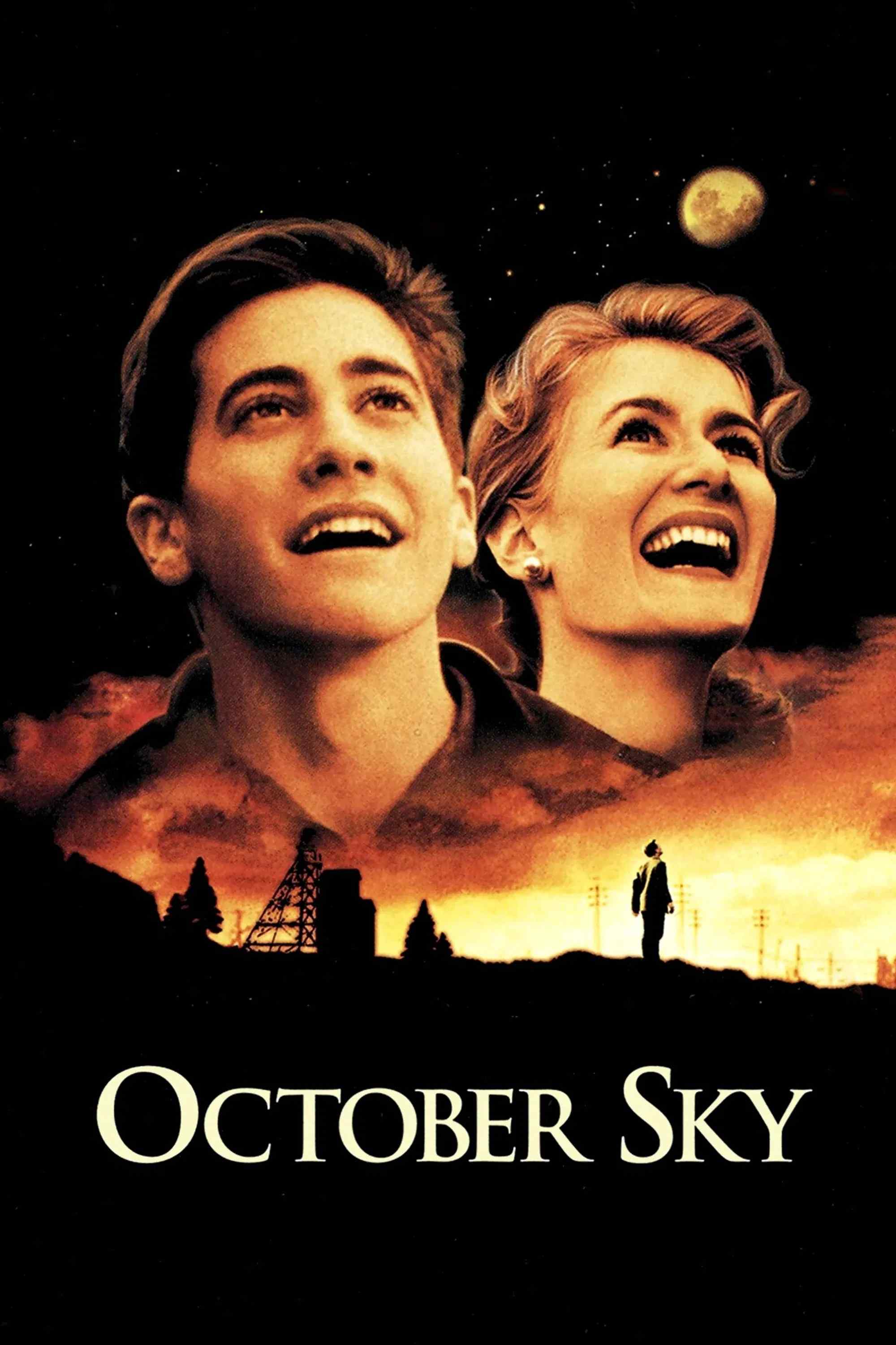 Poster chính thức của phim Phim Tâm Lý "Những Cậu Bé Hỏa Tiễn" (October Sky - 1999), với sự tham gia của diễn viên Jake Gyllenhaal và Chris Cooper.